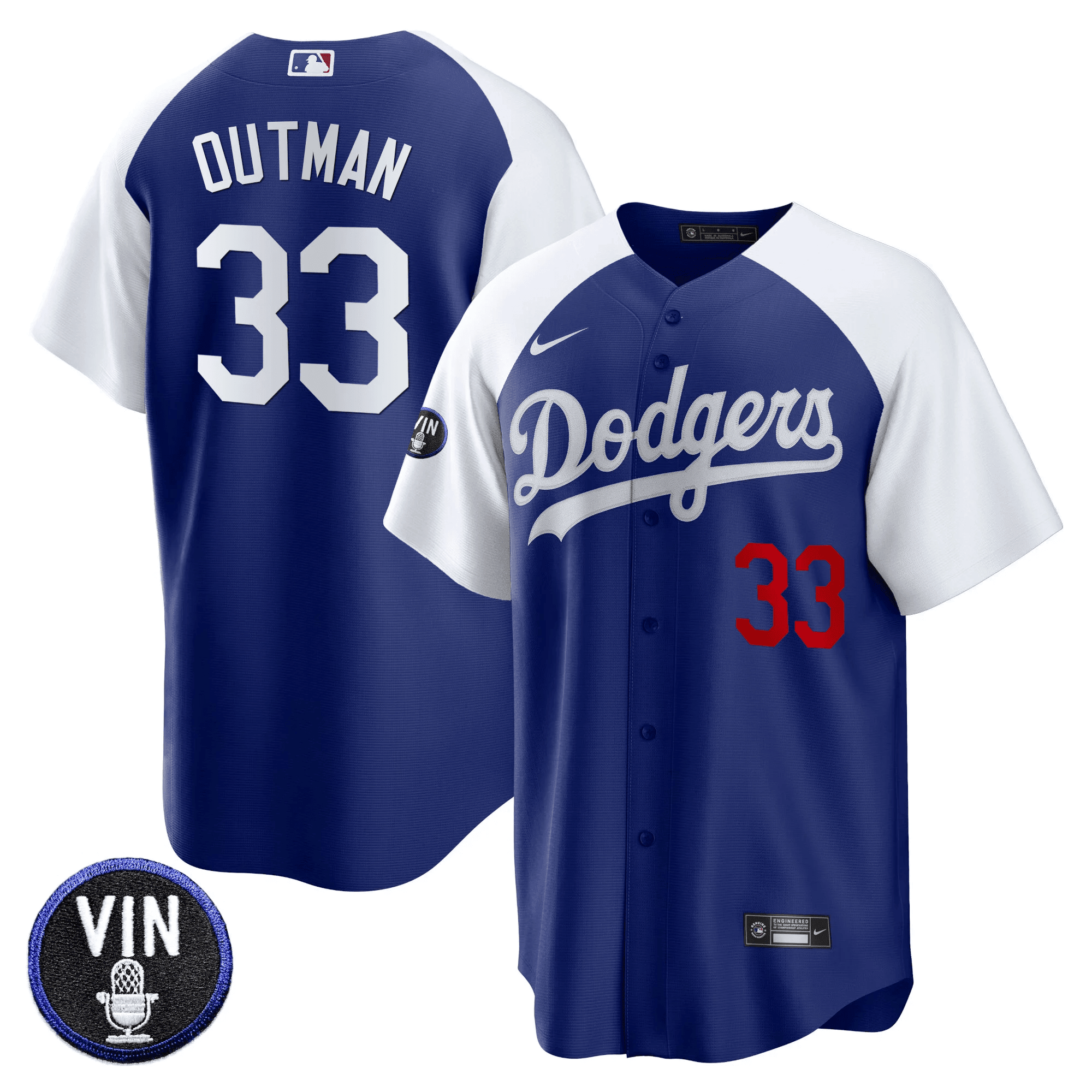 Men’s Vin Scully Patch Cool Base Jersey
