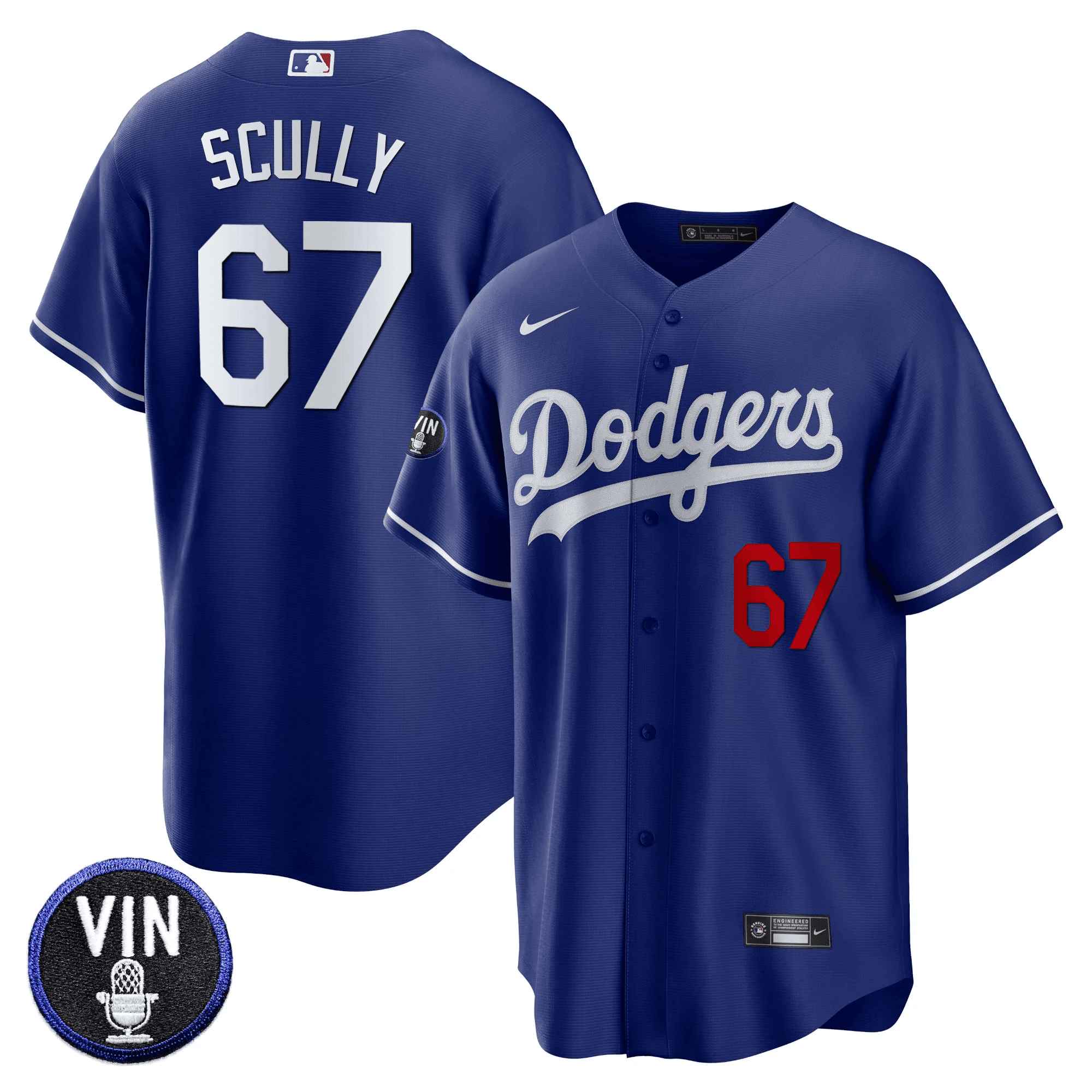 Men’s Vin Scully Patch Cool Base Jersey