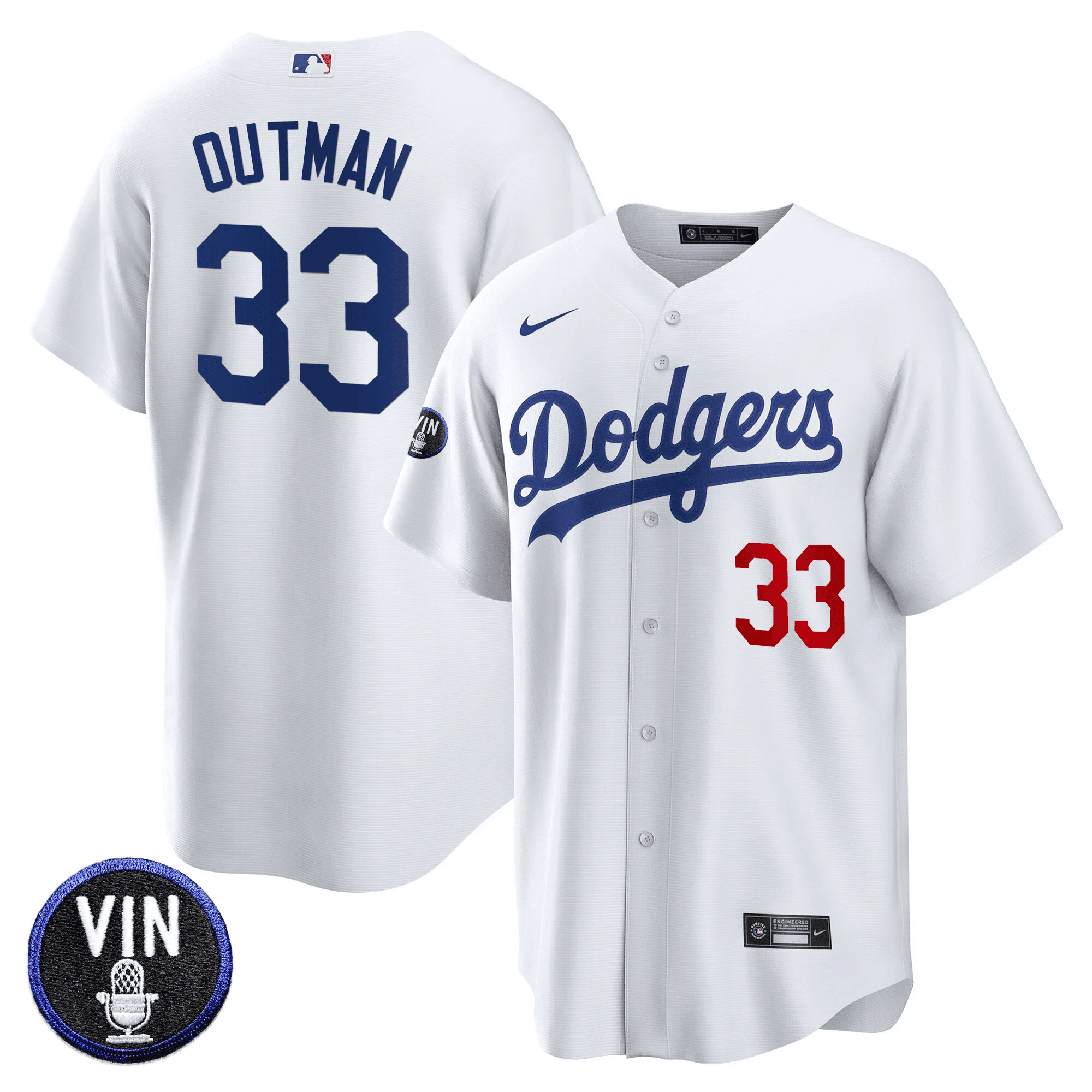 Men’s Vin Scully Patch Cool Base Jersey