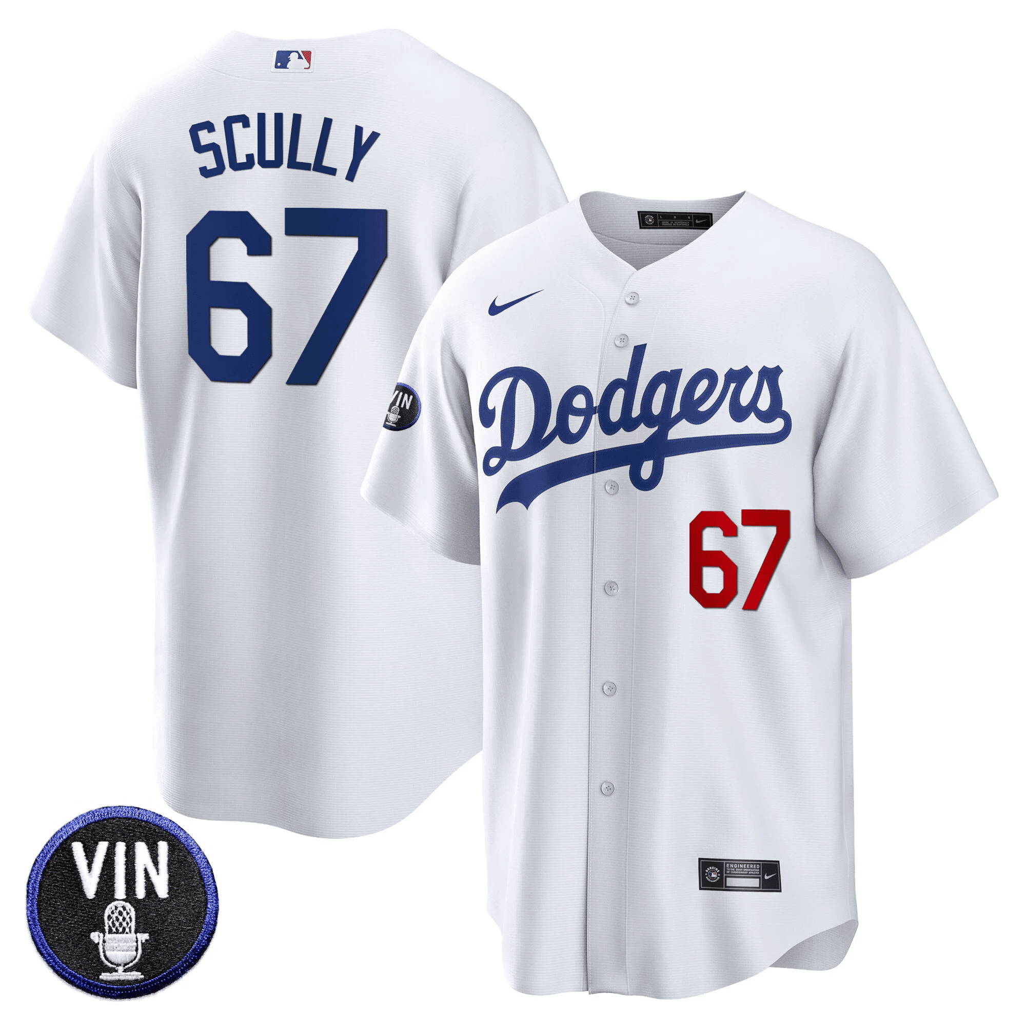 Men’s Vin Scully Patch Cool Base Jersey