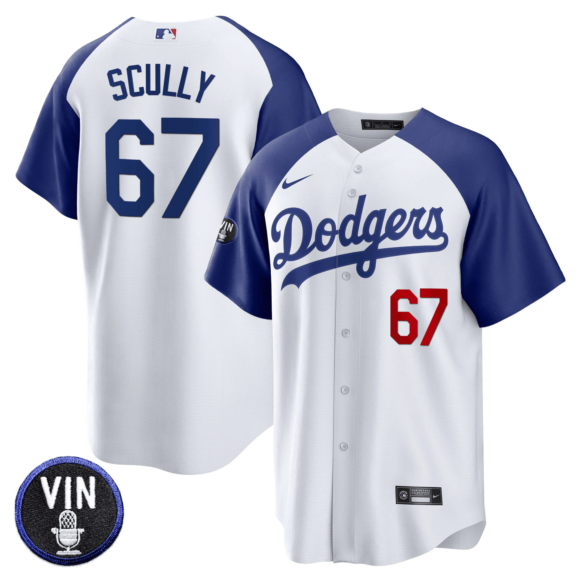 Men’s Vin Scully Patch Cool Base Jersey