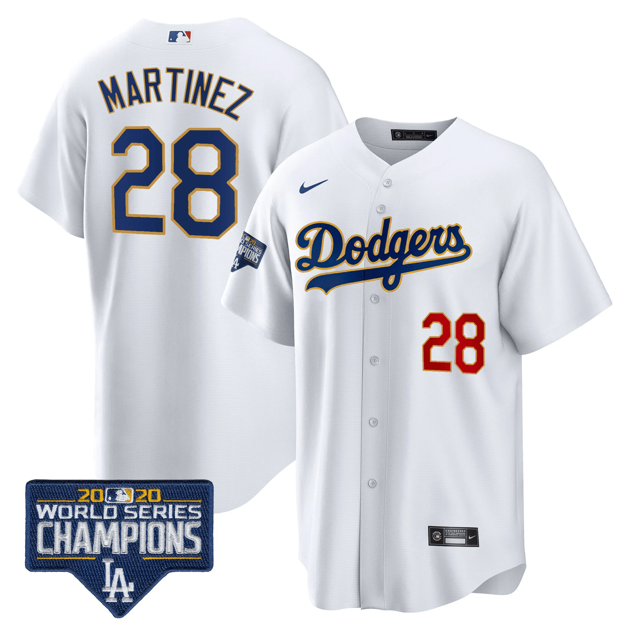 Men’s World Series Champions Patch Cool Base Gold Trim Jersey