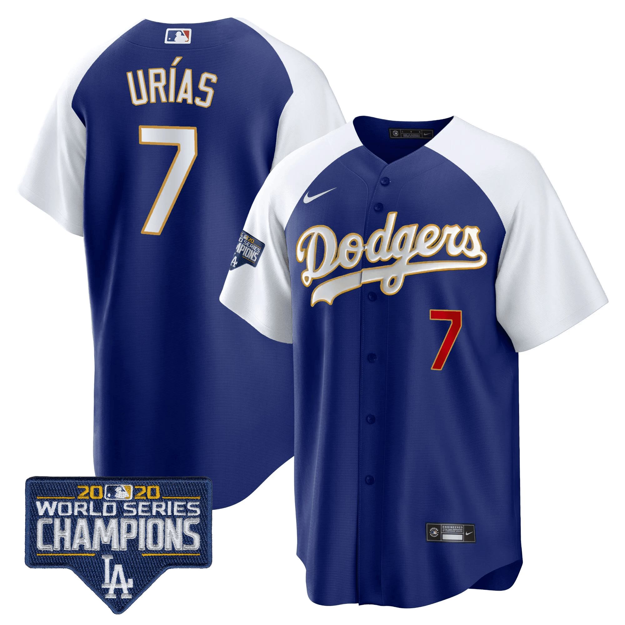 Men’s World Series Champions Patch Cool Base Gold Trim Jersey