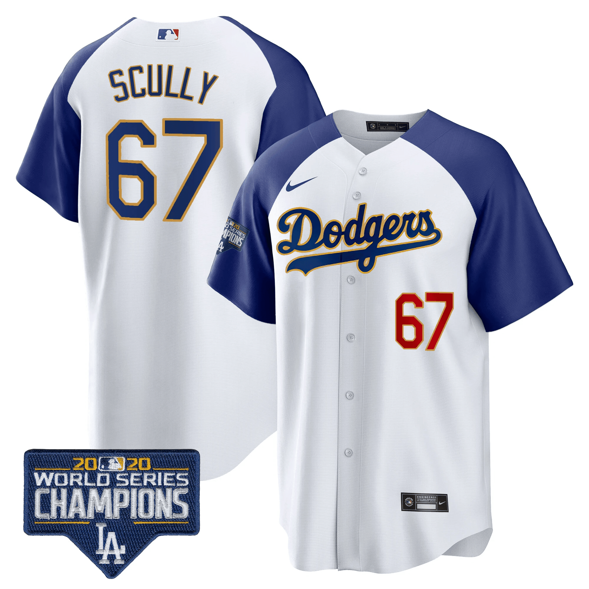 Men’s World Series Champions Patch Cool Base Gold Trim Jersey
