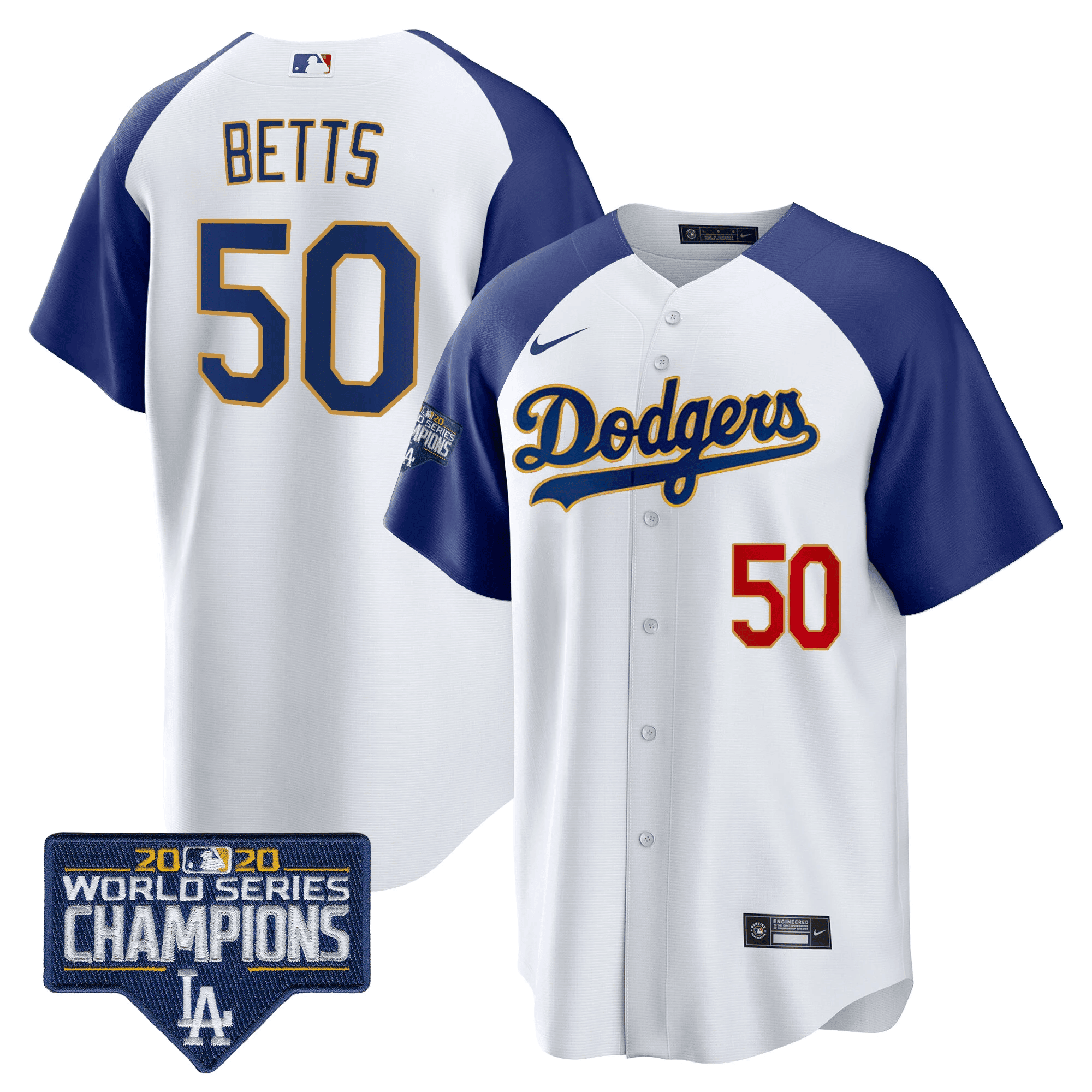 Men’s World Series Champions Patch Cool Base Gold Trim Jersey