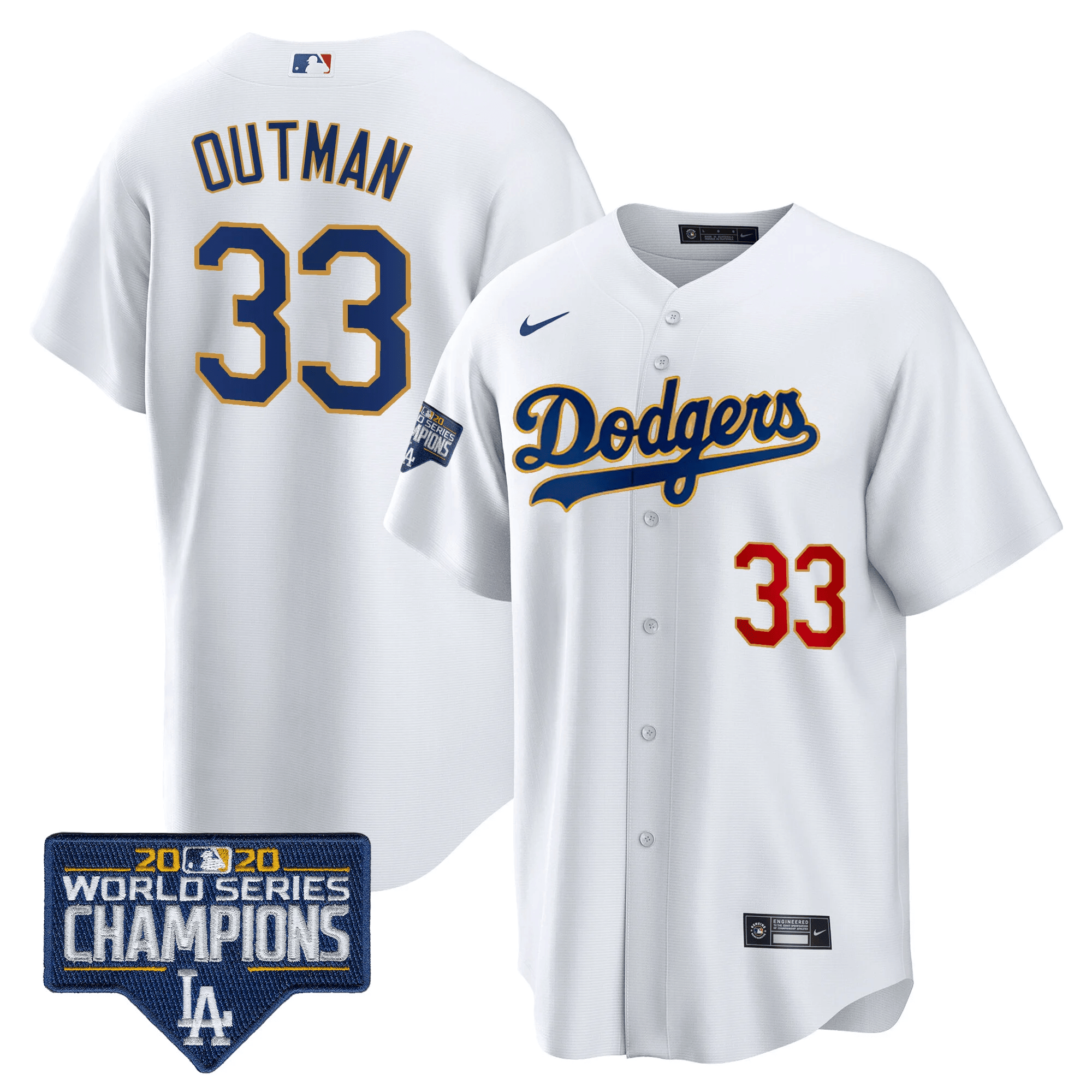 Men’s World Series Champions Patch Cool Base Gold Trim Jersey