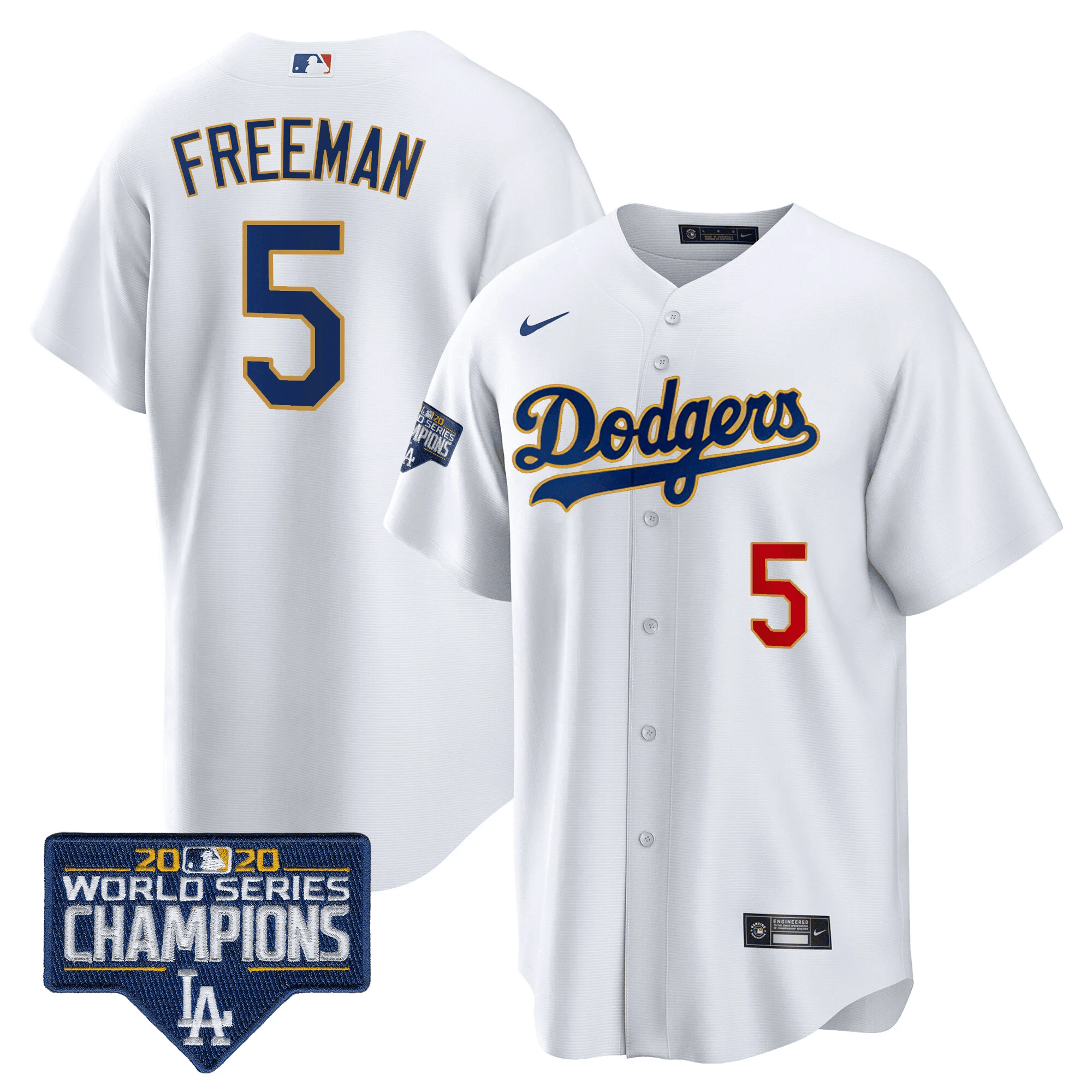 Men’s World Series Champions Patch Cool Base Gold Trim Jersey