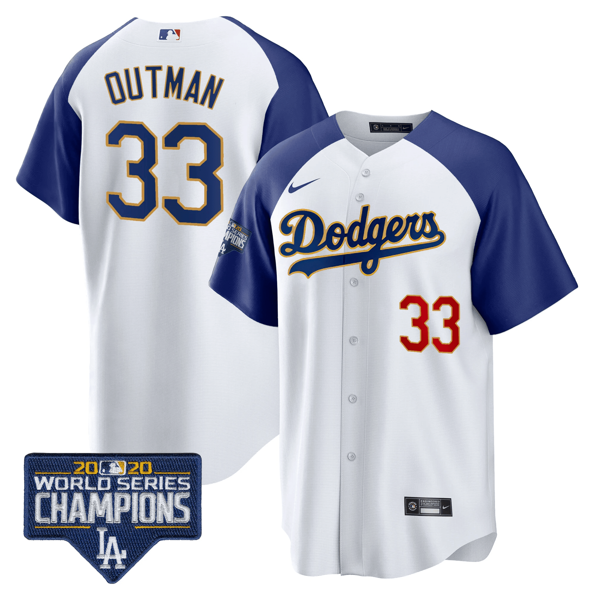 Men’s World Series Champions Patch Cool Base Gold Trim Jersey