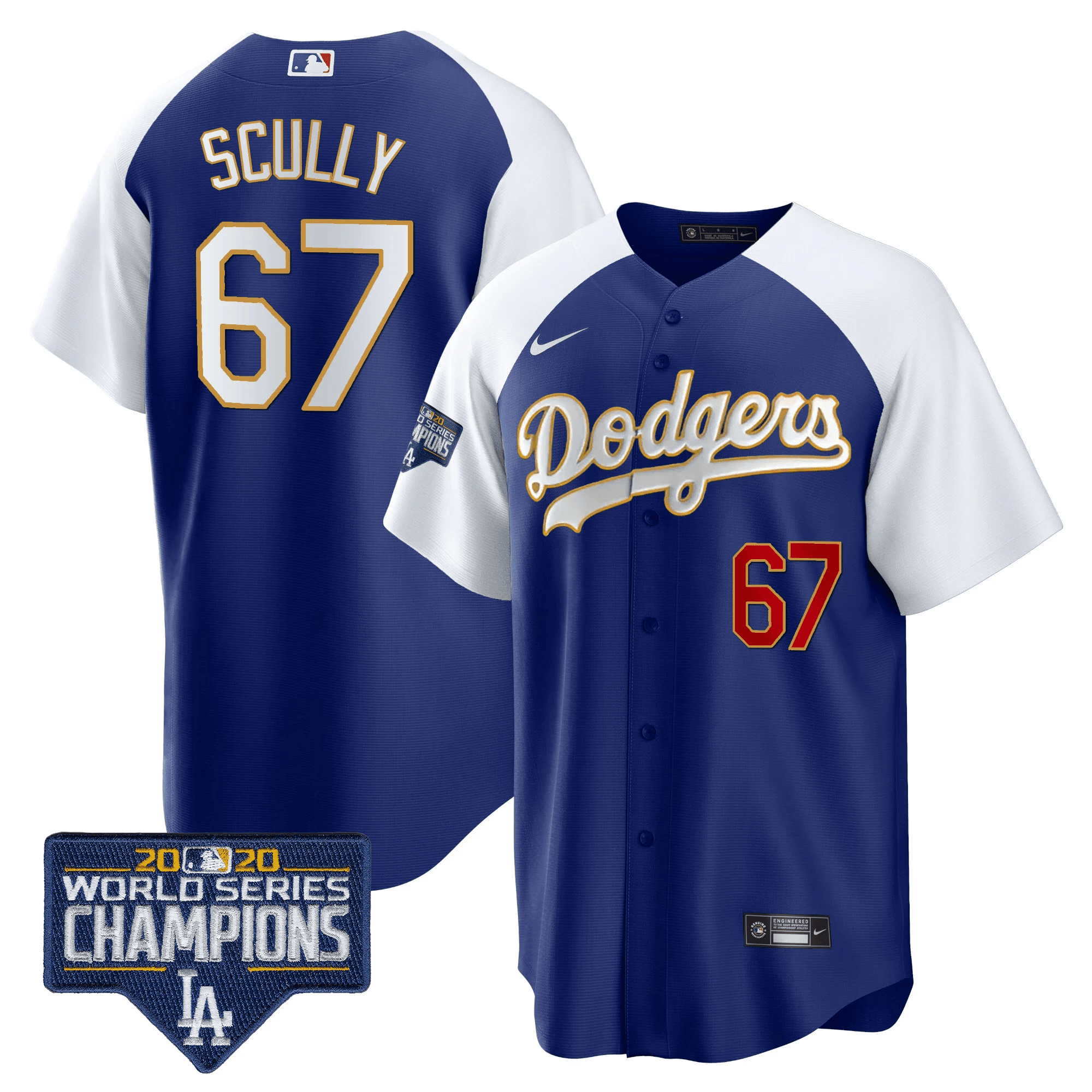 Men’s World Series Champions Patch Cool Base Gold Trim Jersey