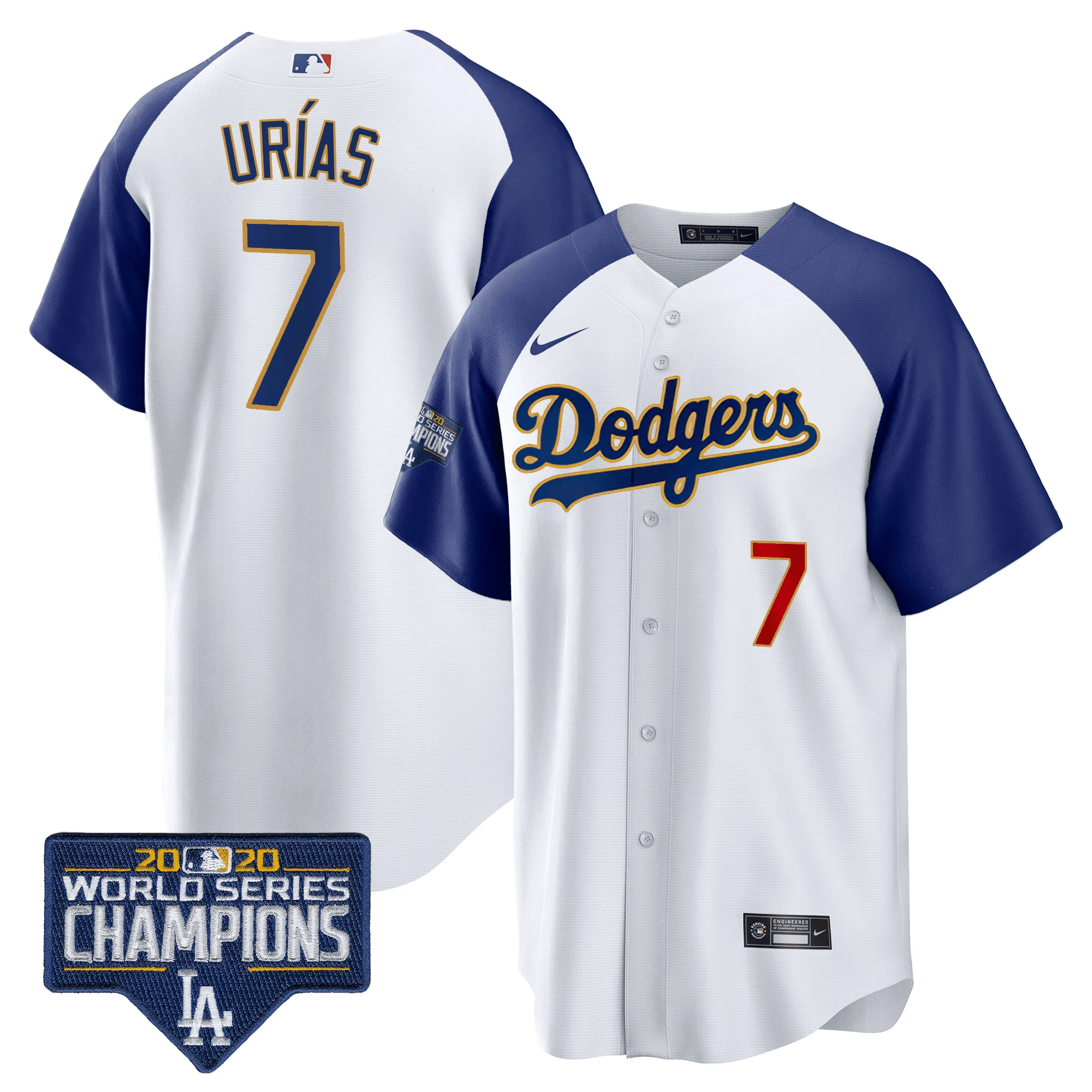 Men’s World Series Champions Patch Cool Base Gold Trim Jersey