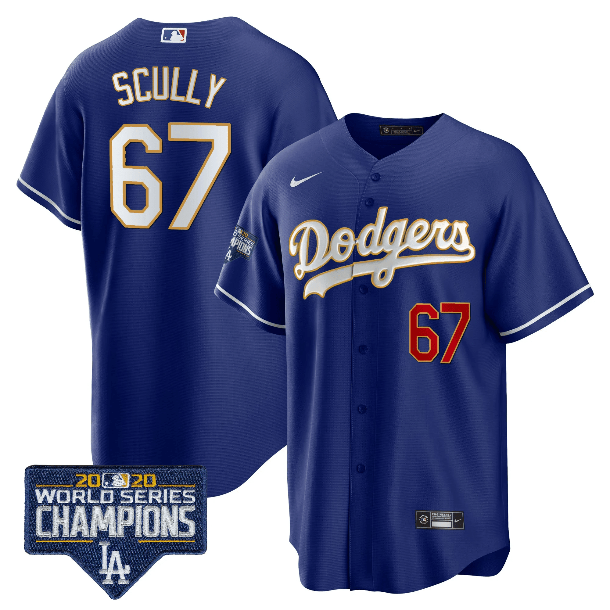 Men’s World Series Champions Patch Cool Base Gold Trim Jersey