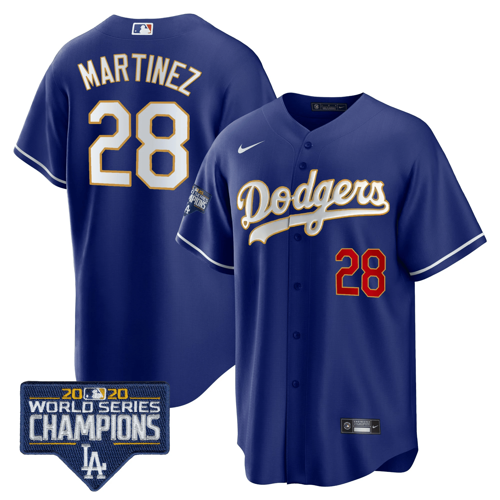 Men’s World Series Champions Patch Cool Base Gold Trim Jersey