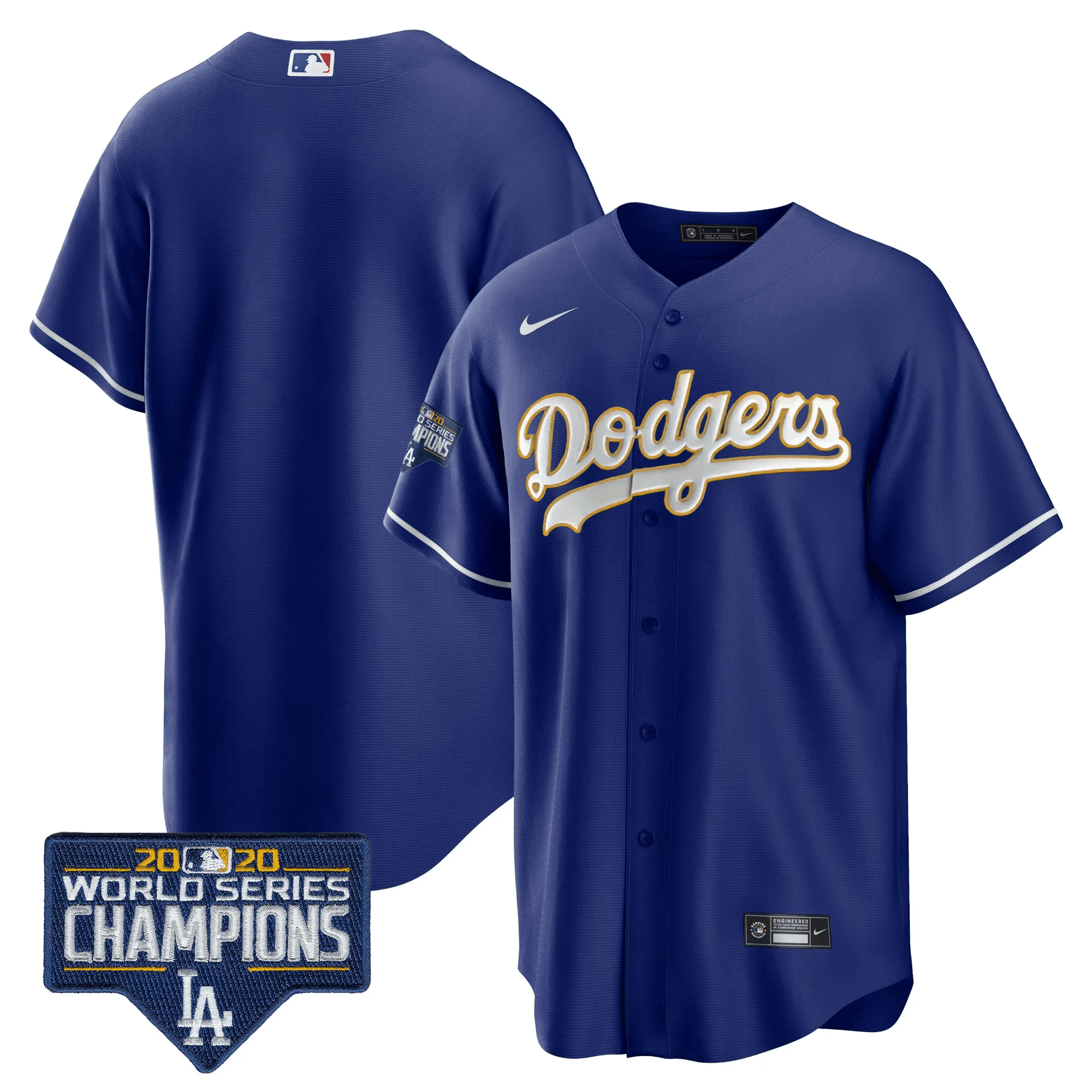 Men’s World Series Champions Patch Cool Base Gold Trim Jersey