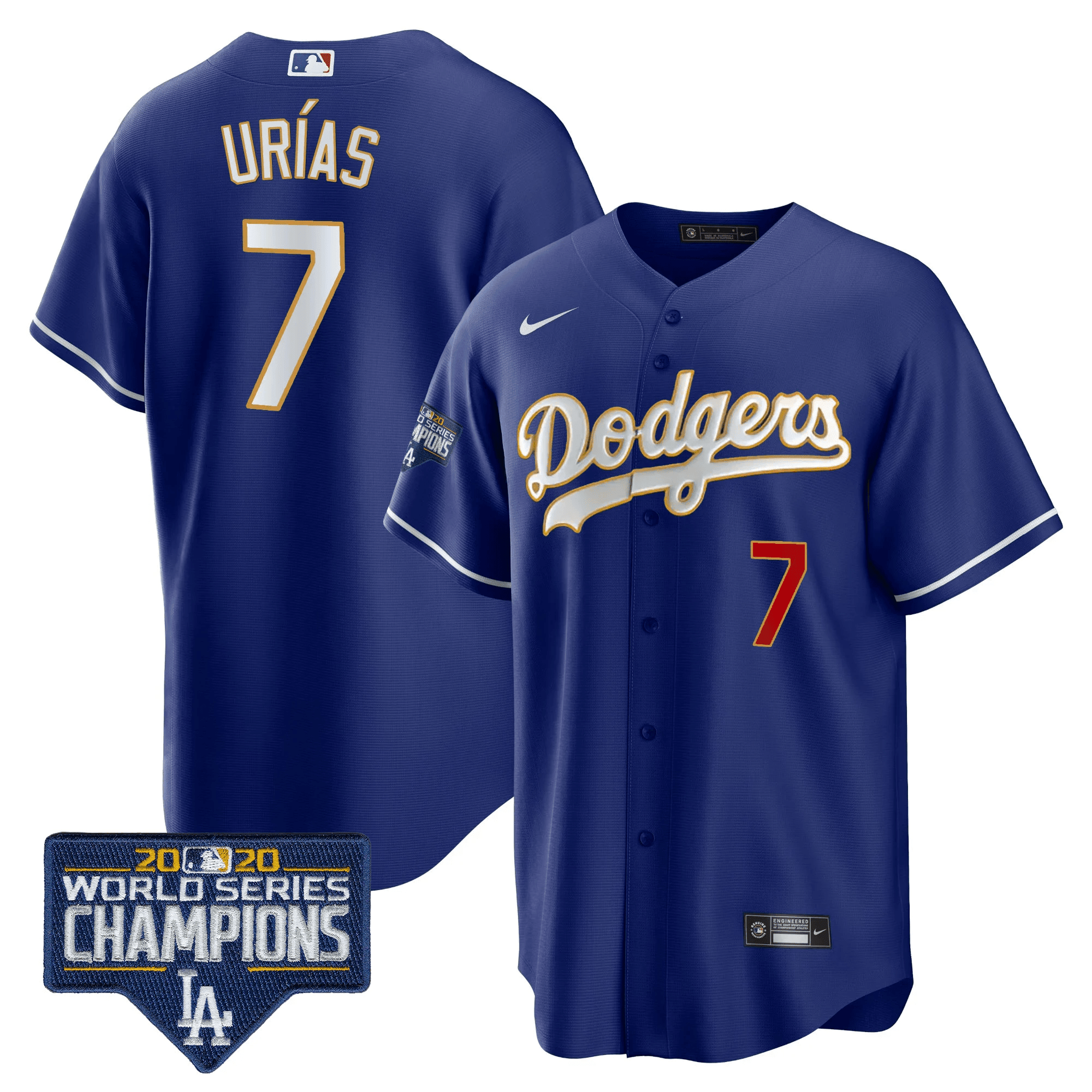Men’s World Series Champions Patch Cool Base Gold Trim Jersey