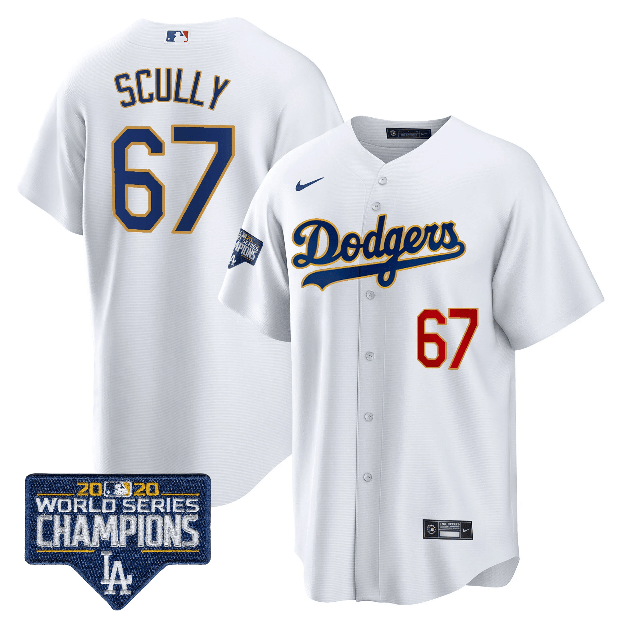 Men’s World Series Champions Patch Cool Base Gold Trim Jersey