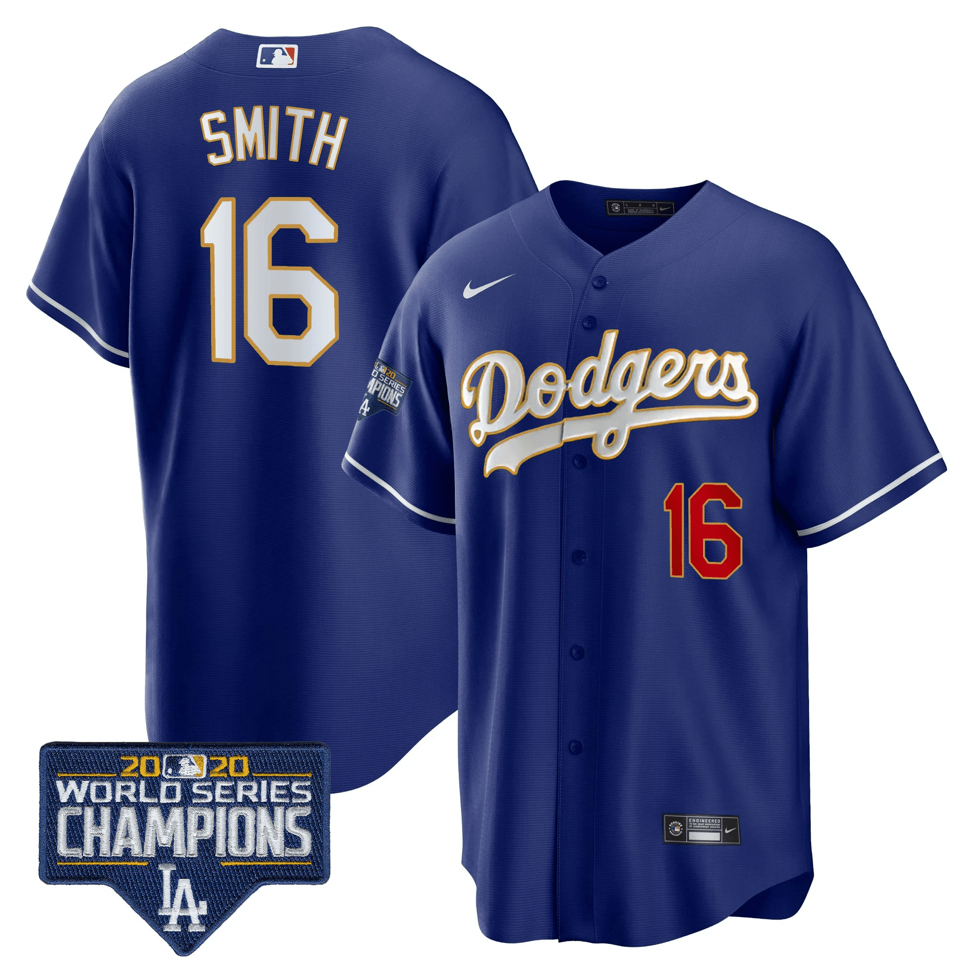 Men’s World Series Champions Patch Cool Base Gold Trim Jersey