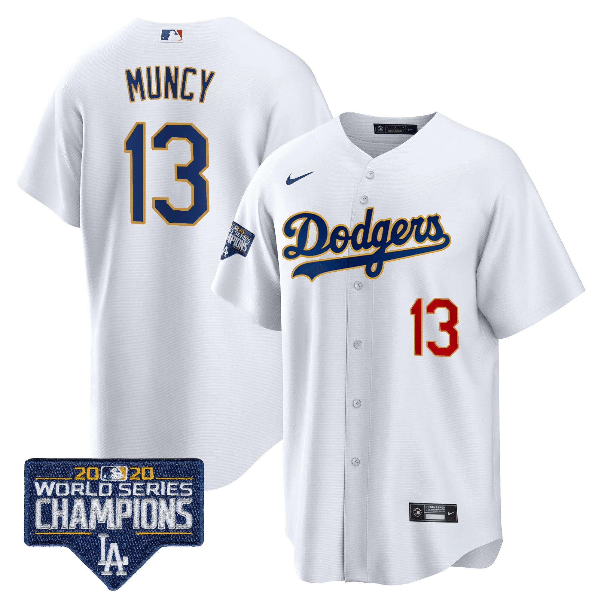 Men’s World Series Champions Patch Cool Base Gold Trim Jersey