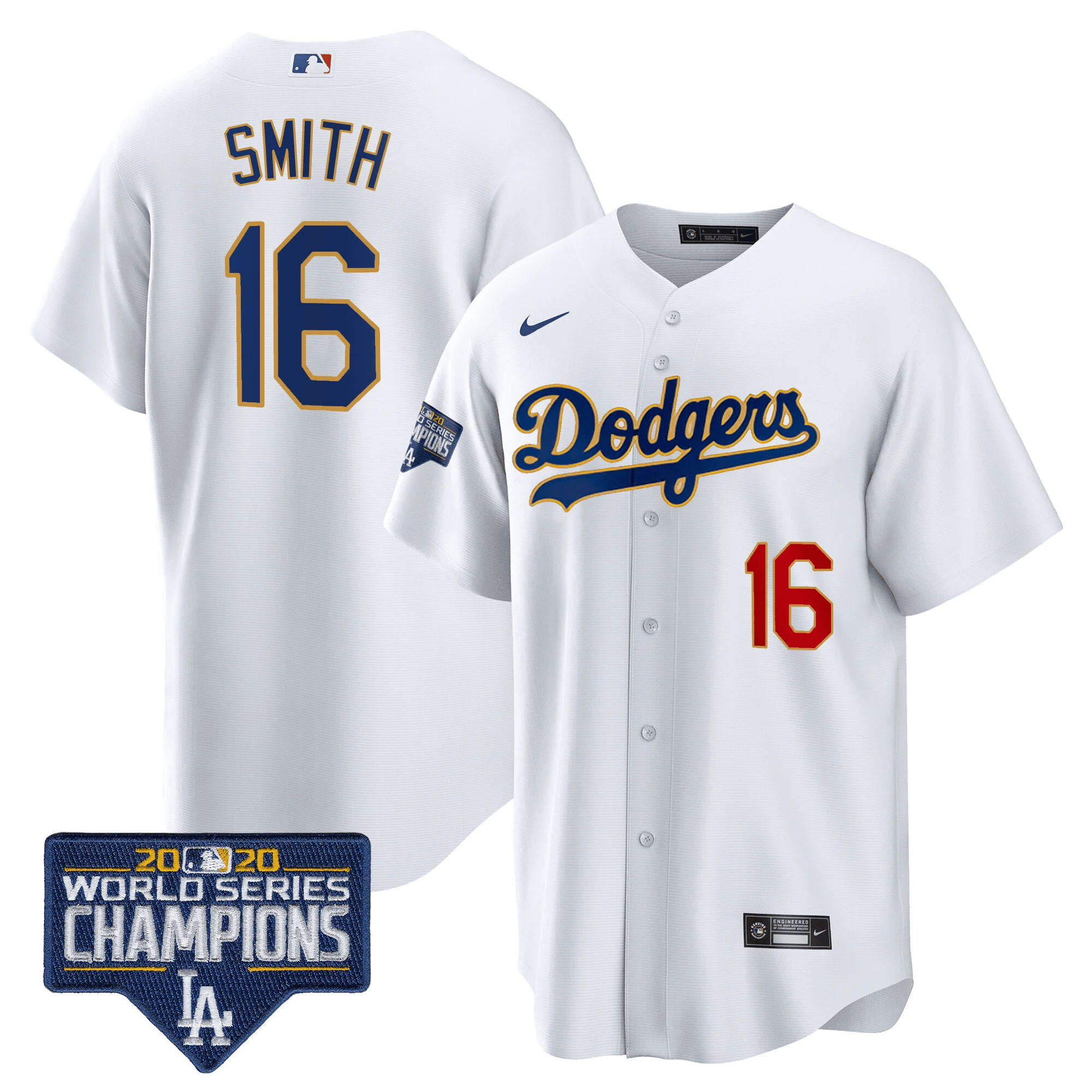 Men’s World Series Champions Patch Cool Base Gold Trim Jersey