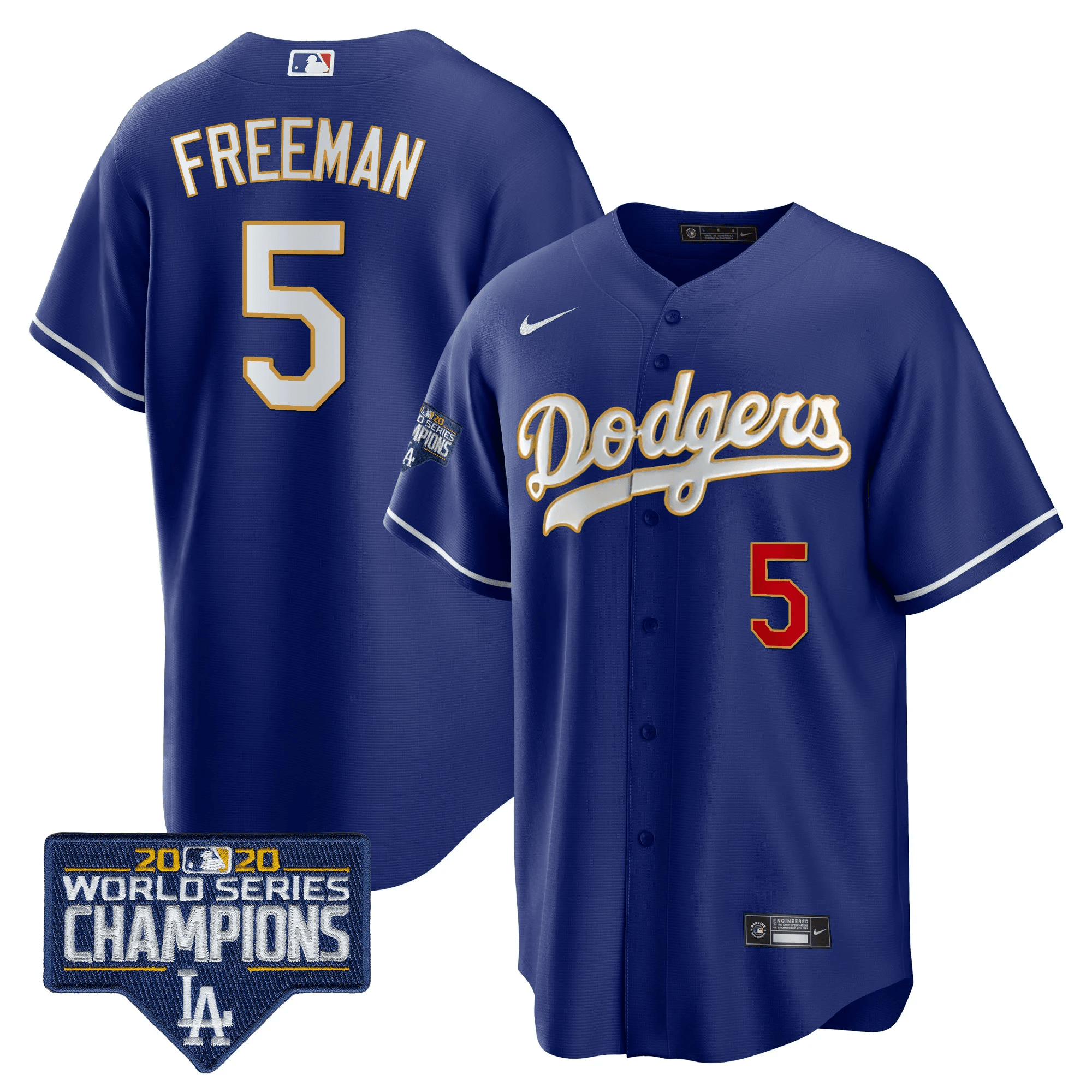 Men’s World Series Champions Patch Cool Base Gold Trim Jersey