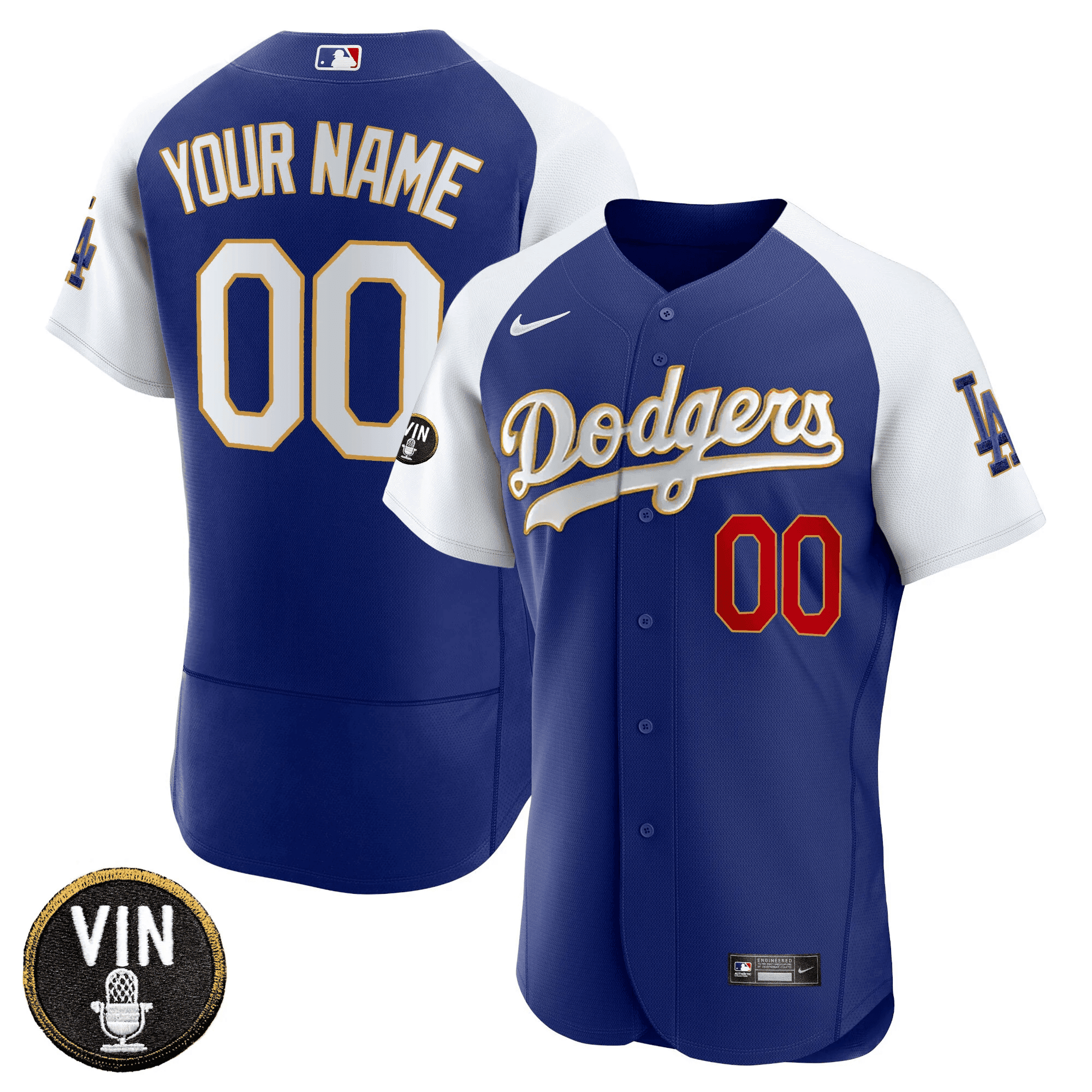 Vin Scully Patch Flex Base Custom Jersey