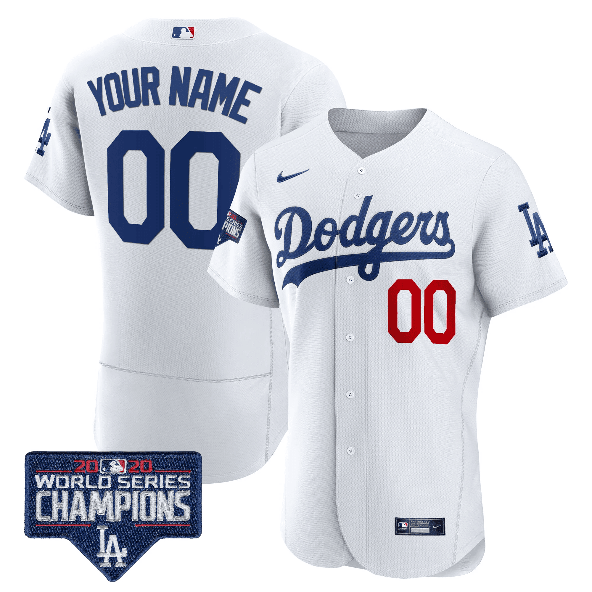 World Series Champions Patch Flex Base Custom Jersey