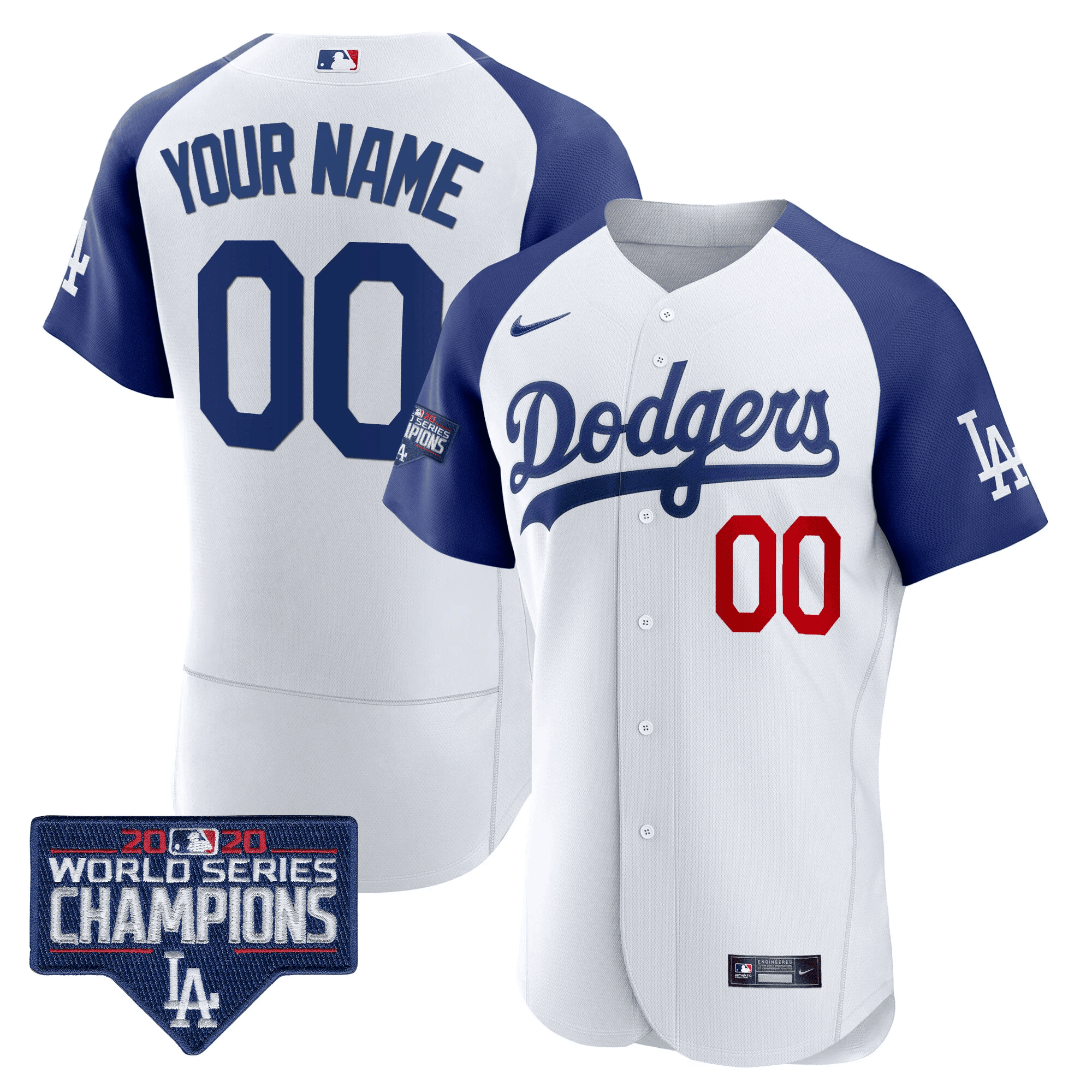World Series Champions Patch Flex Base Custom Jersey