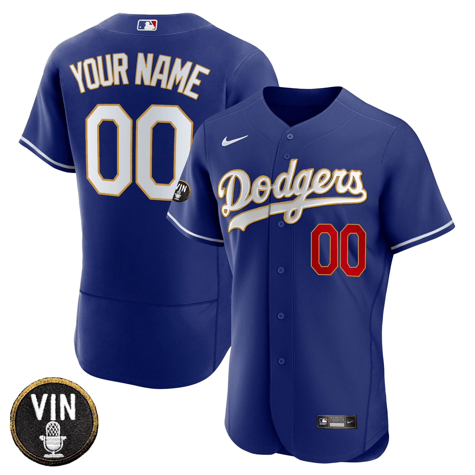 Vin Scully Patch Flex Base Custom Jersey