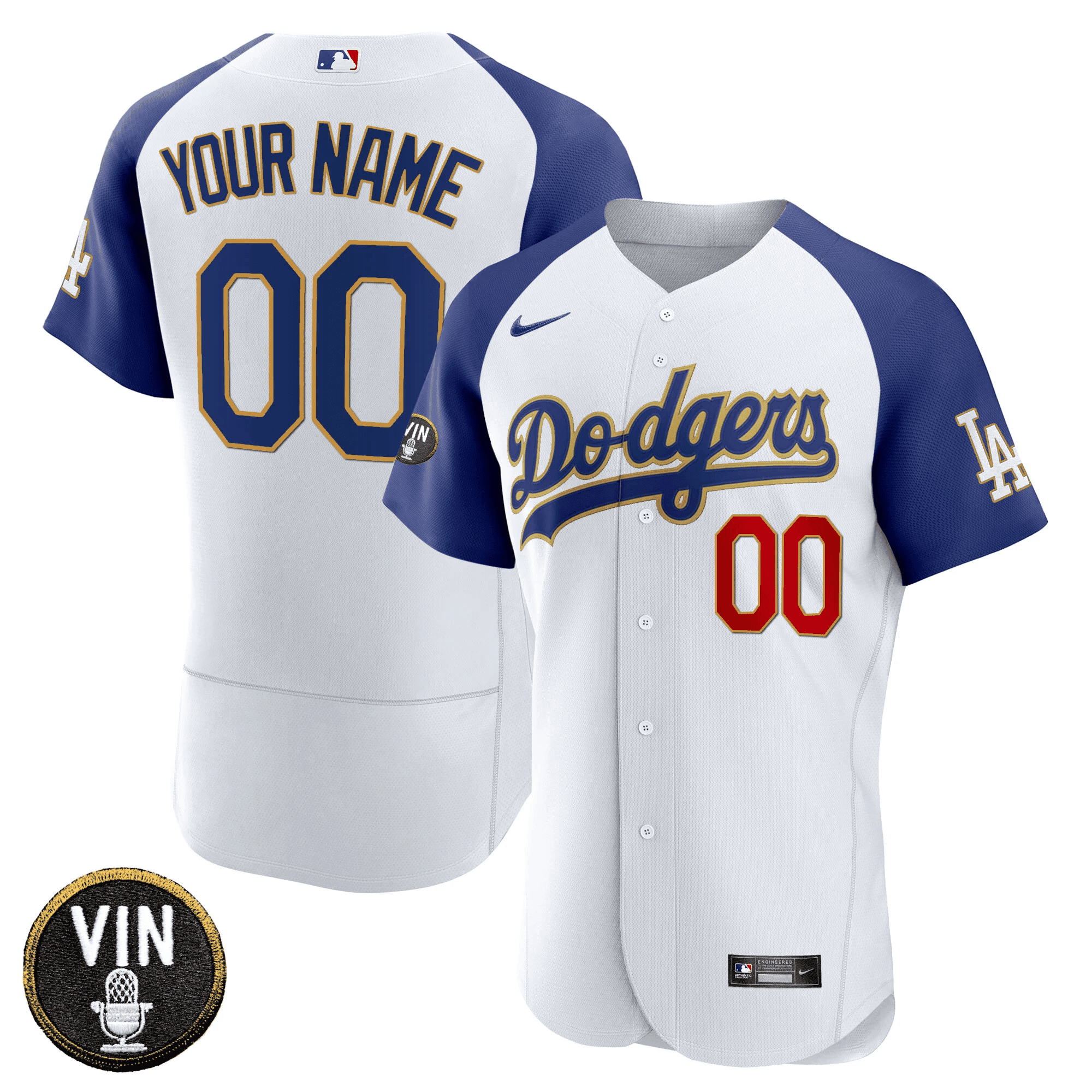 Vin Scully Patch Flex Base Custom Jersey