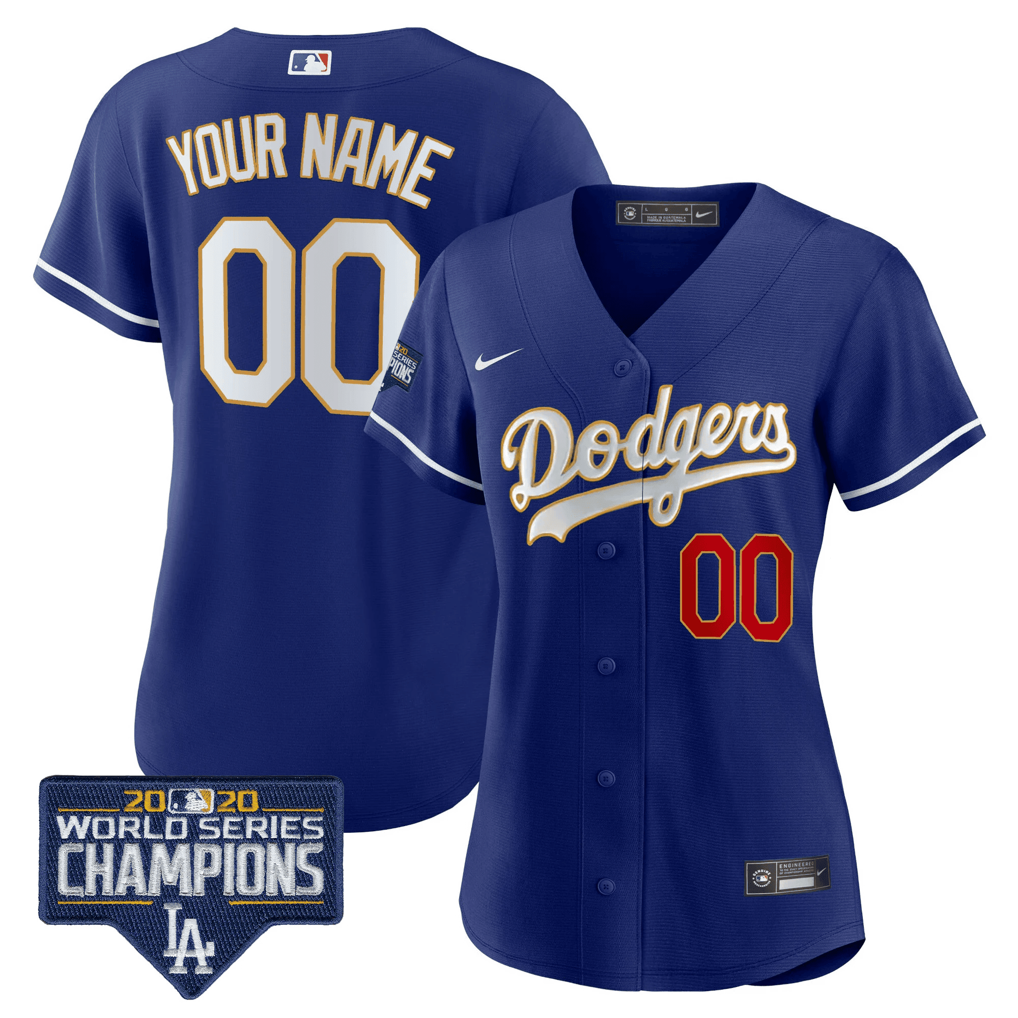 World Series Champions Patch Flex Base Custom Jersey
