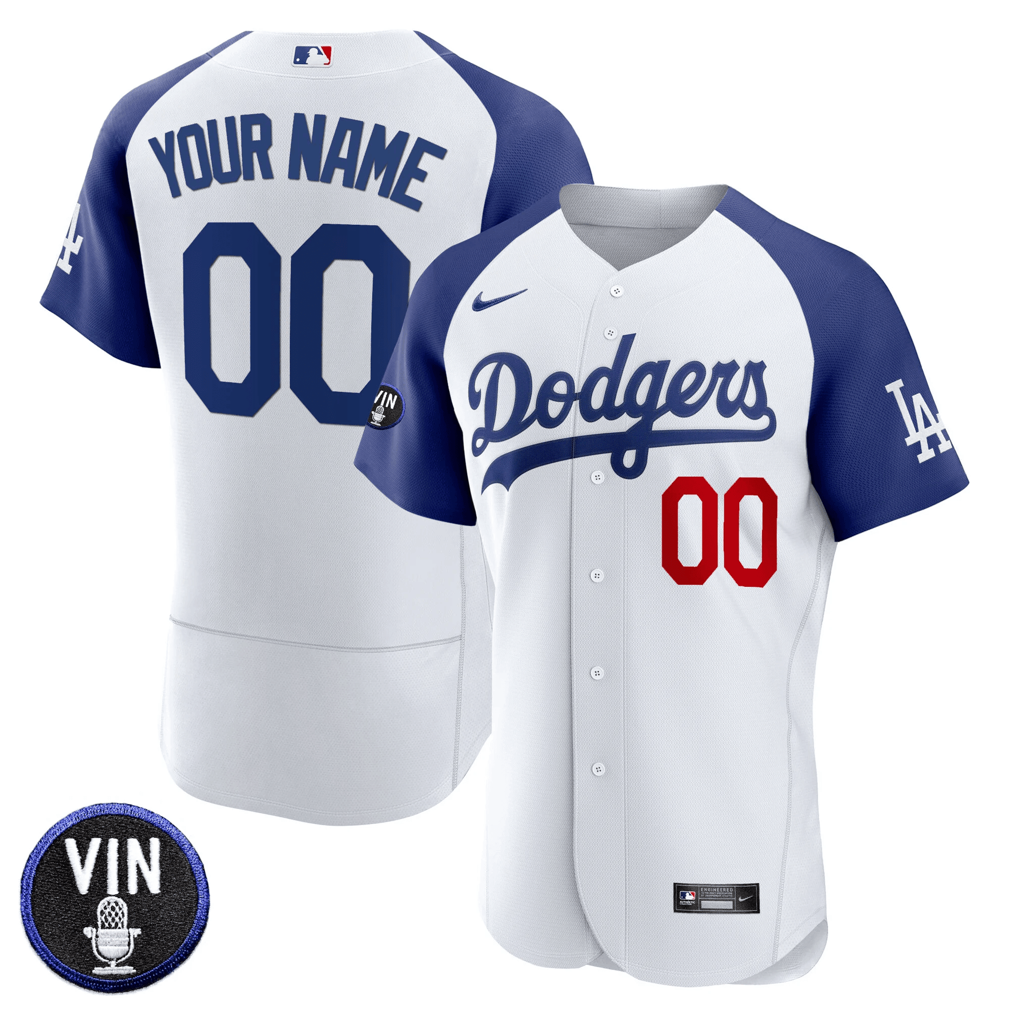Vin Scully Patch Flex Base Custom Jersey