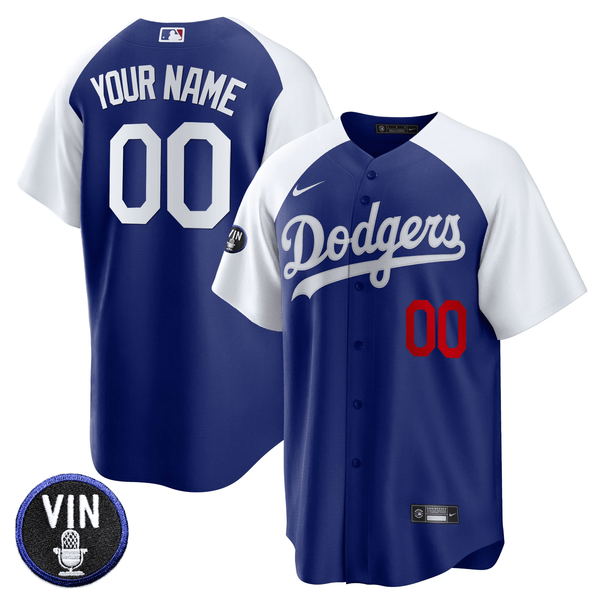Vin Scully Patch Cool Base Custom Jersey