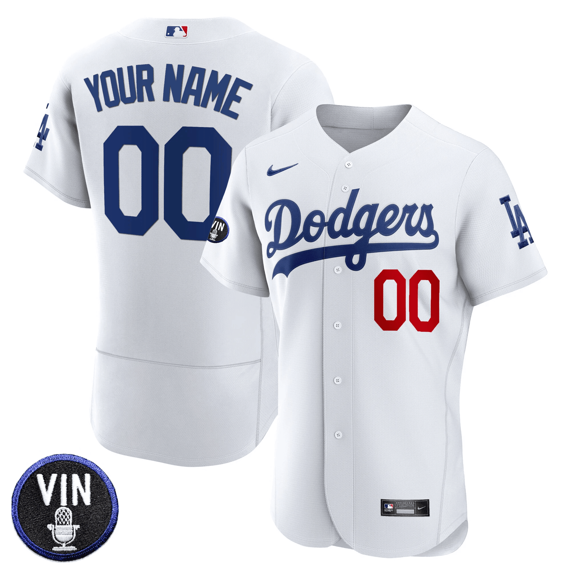 Vin Scully Patch Flex Base Custom Jersey