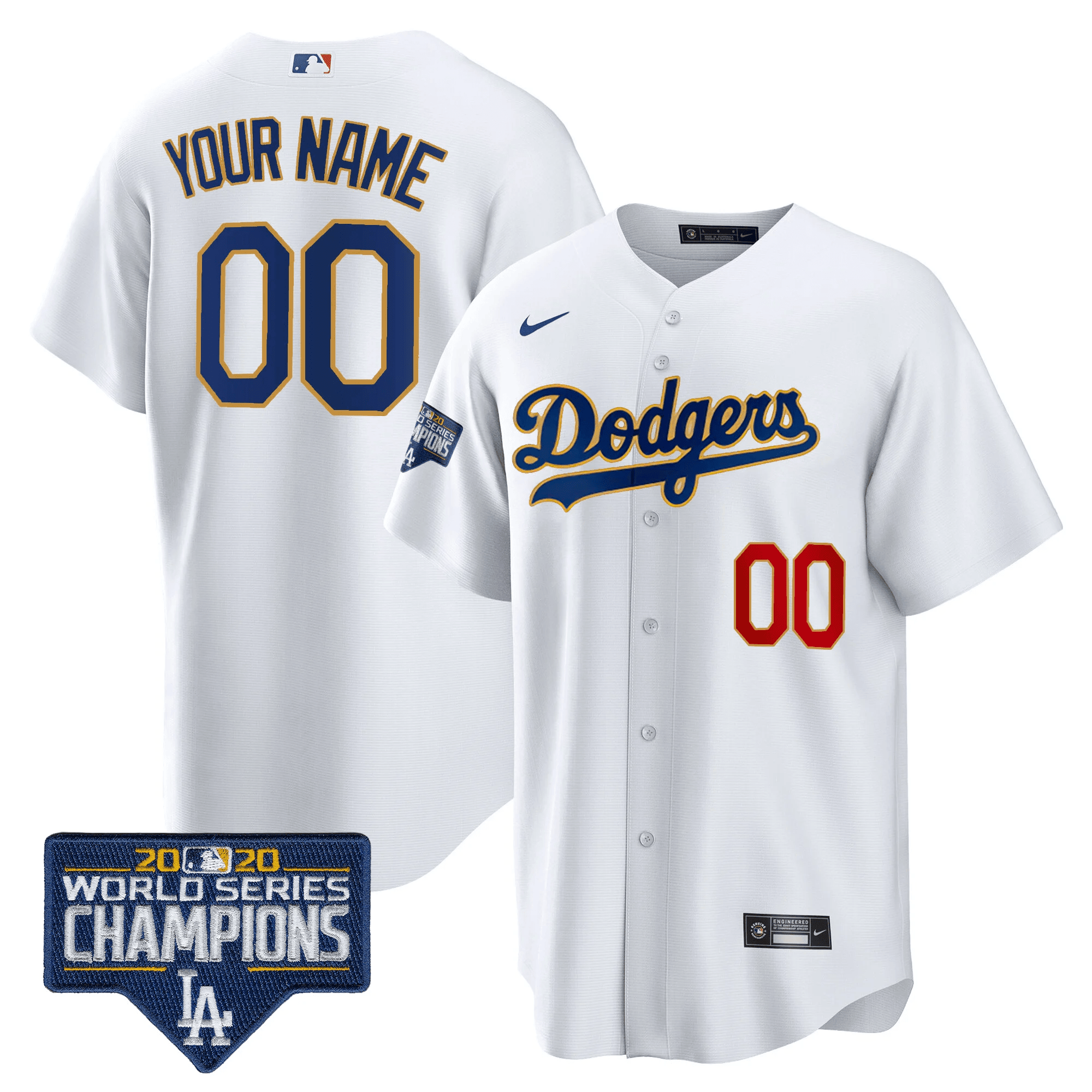 World Series Champions Patch Cool Base Custom Jersey