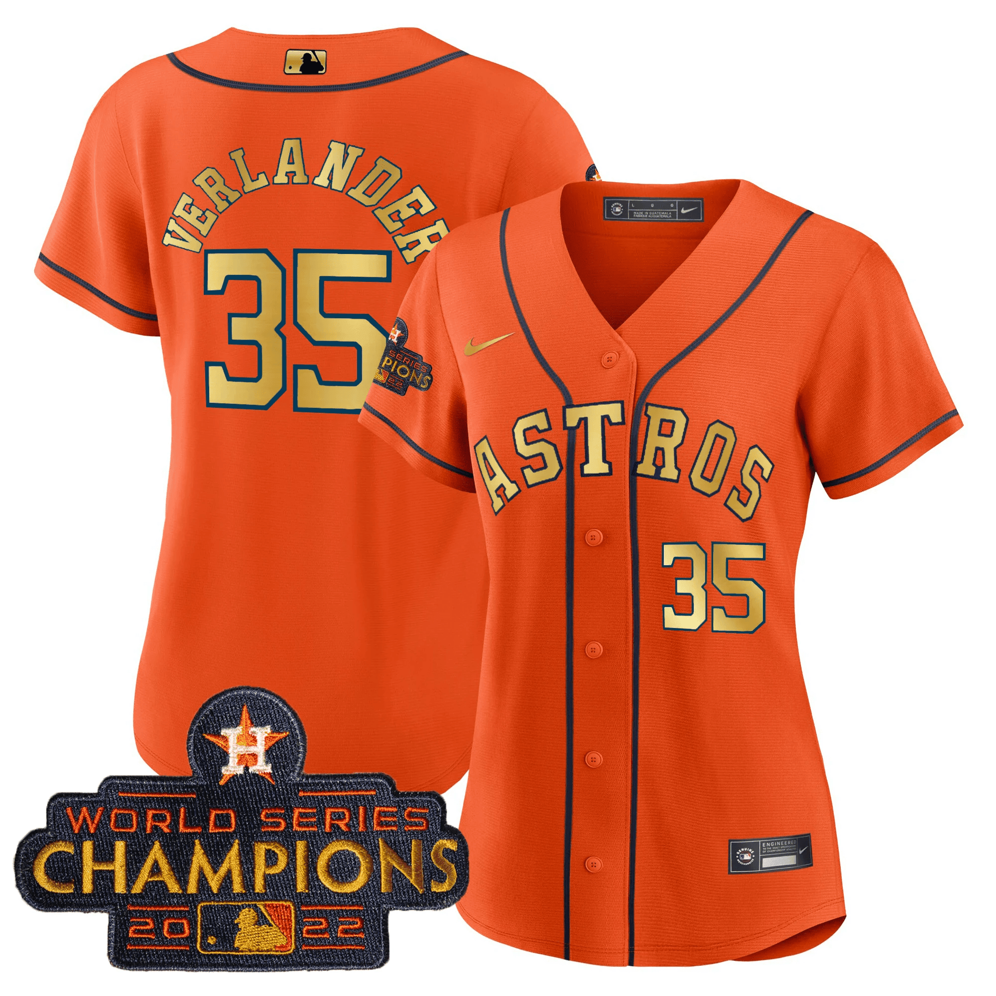 Women’s 2023 Champions Orange Gold Jersey