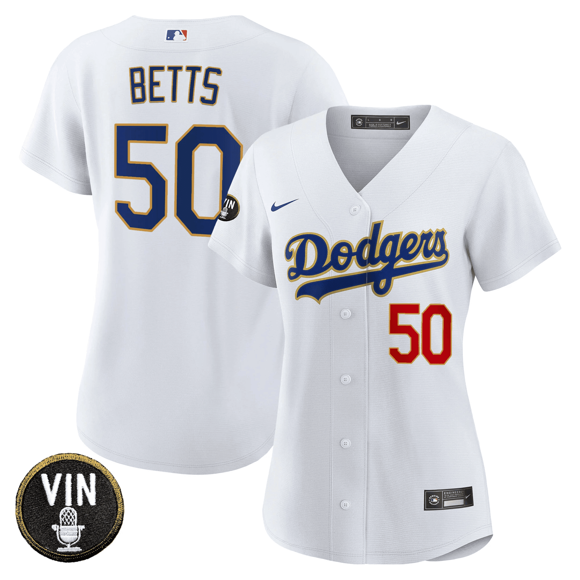 Women’s Vin Scully Patch Gold Trim Jersey