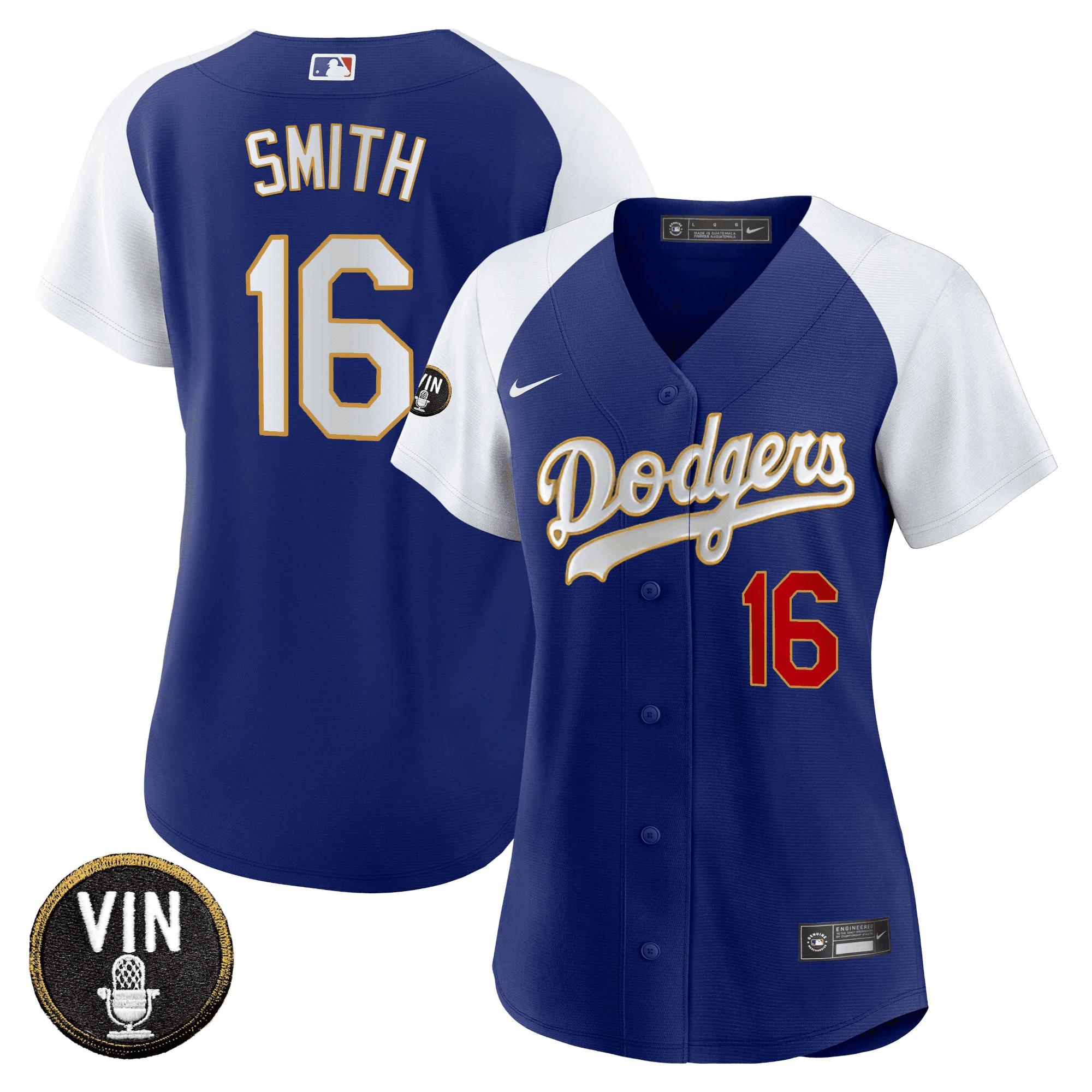 Women’s Vin Scully Patch Gold Trim Jersey