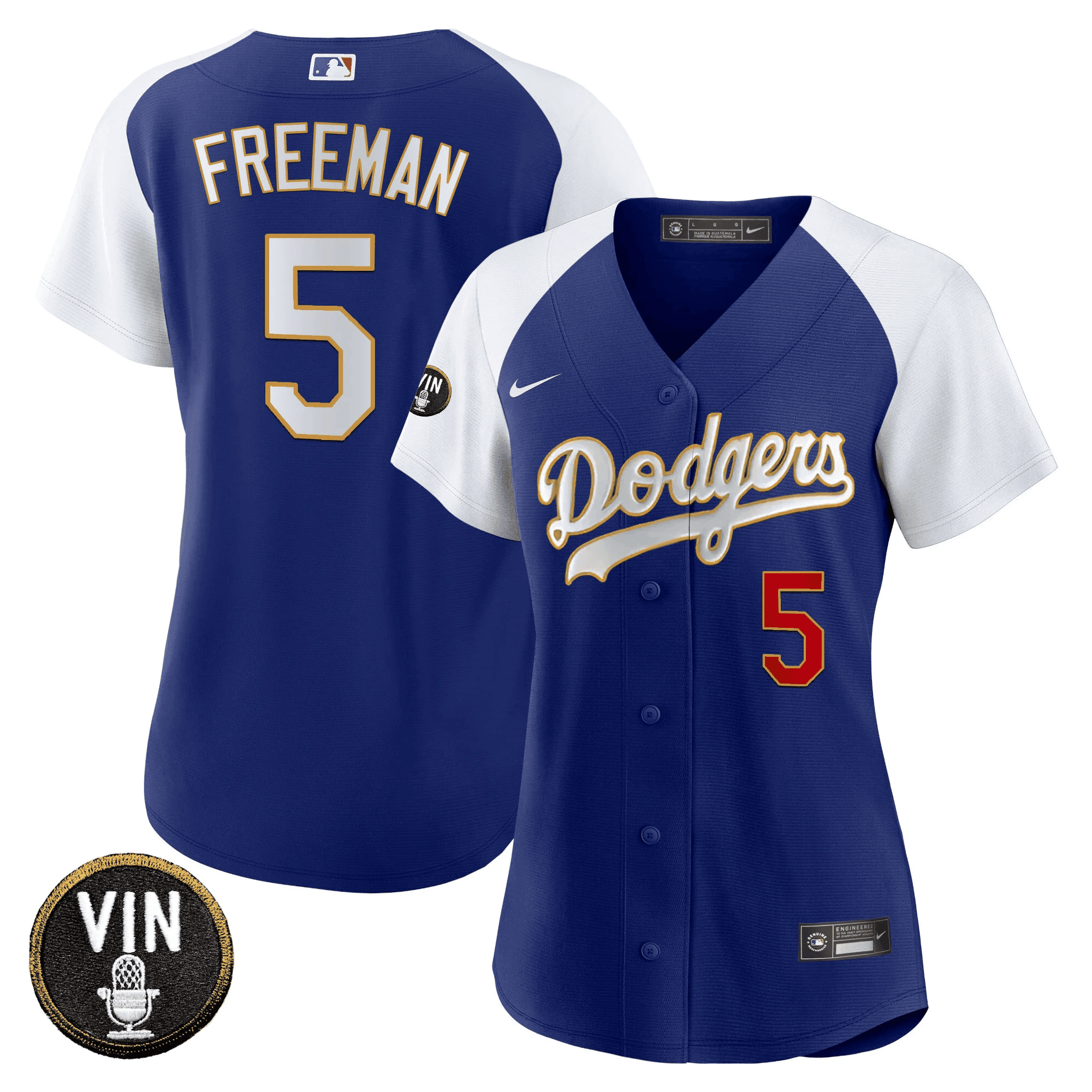 Women’s Vin Scully Patch Gold Trim Jersey