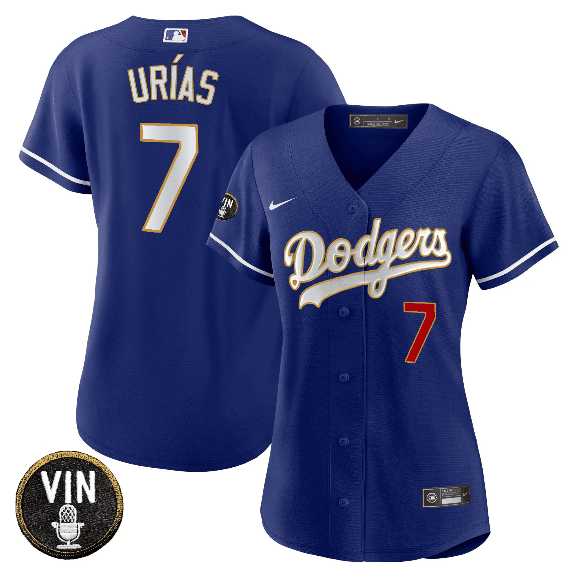Women’s Vin Scully Patch Gold Trim Jersey