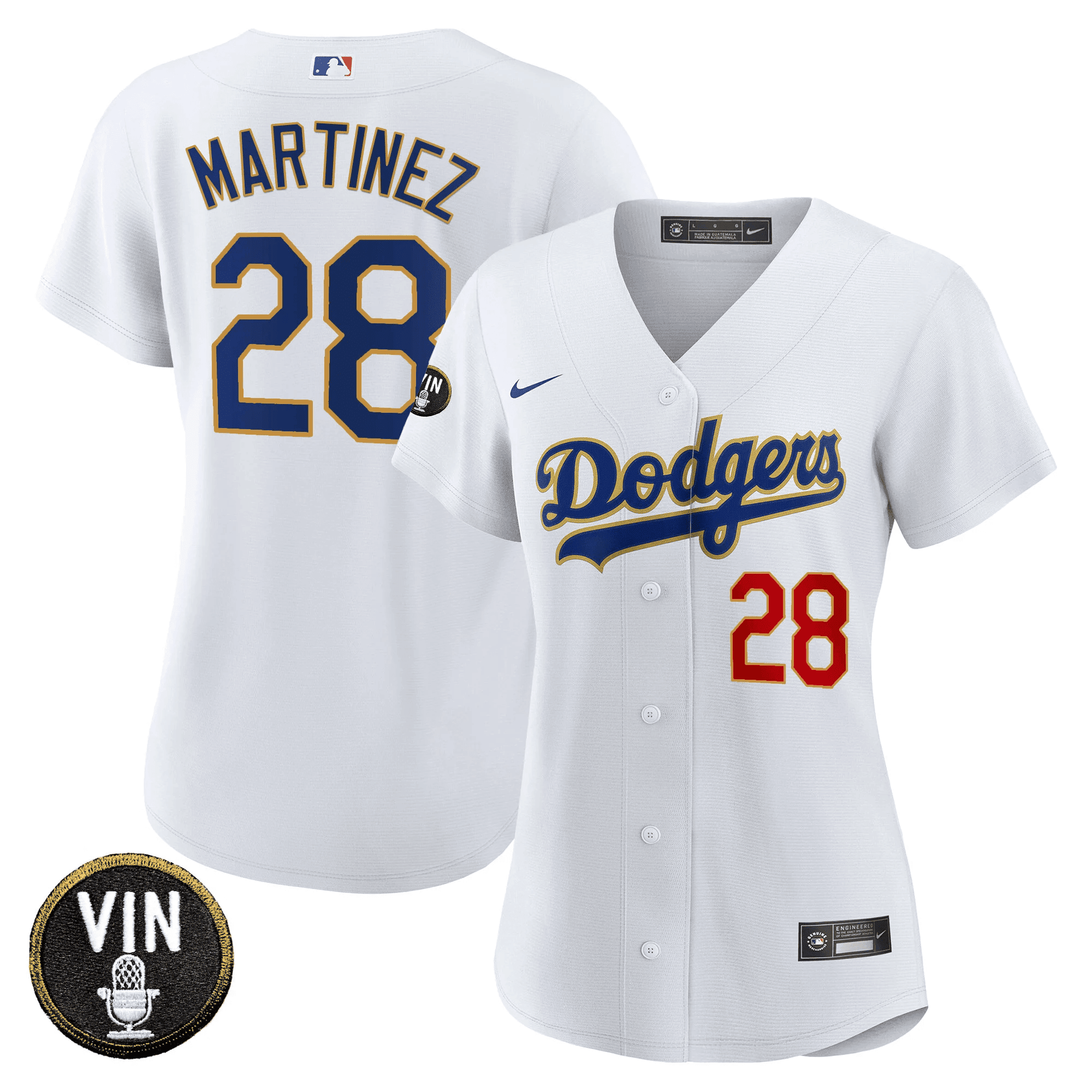 Women’s Vin Scully Patch Gold Trim Jersey