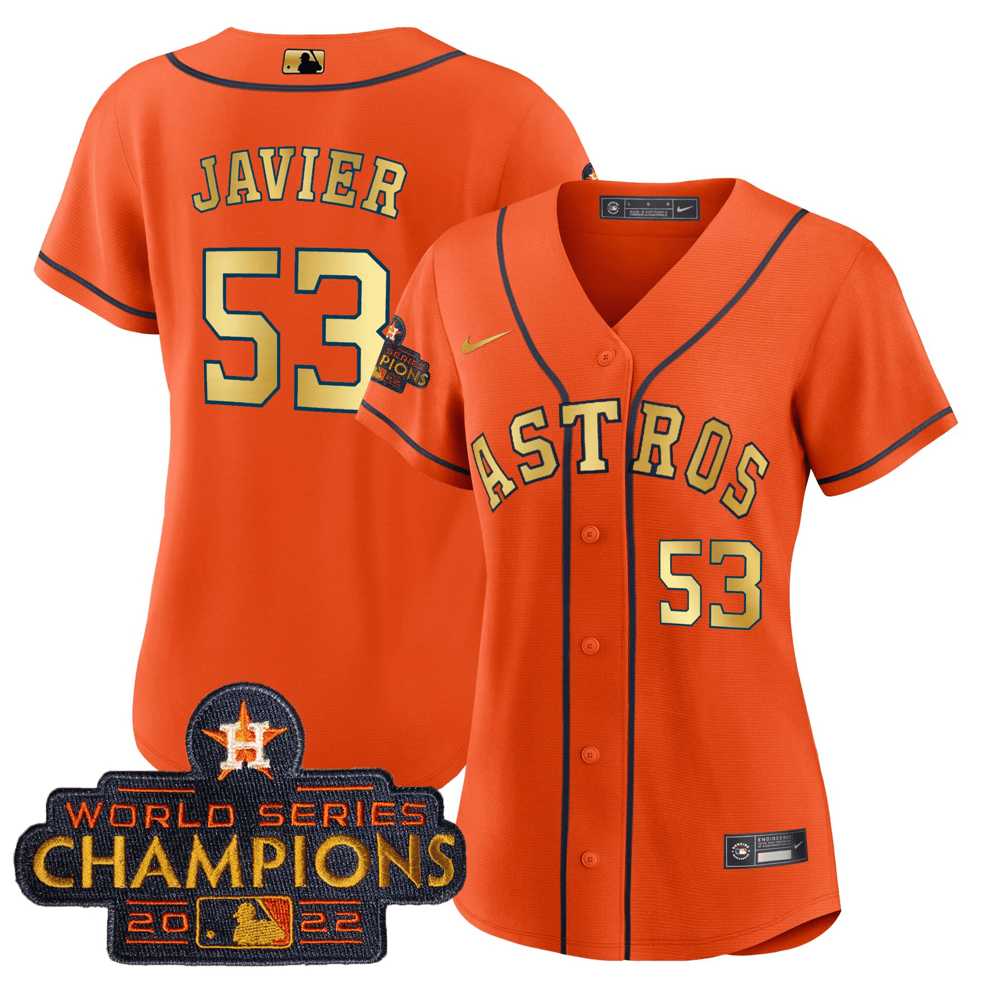 Women’s 2023 Champions Orange Gold Jersey