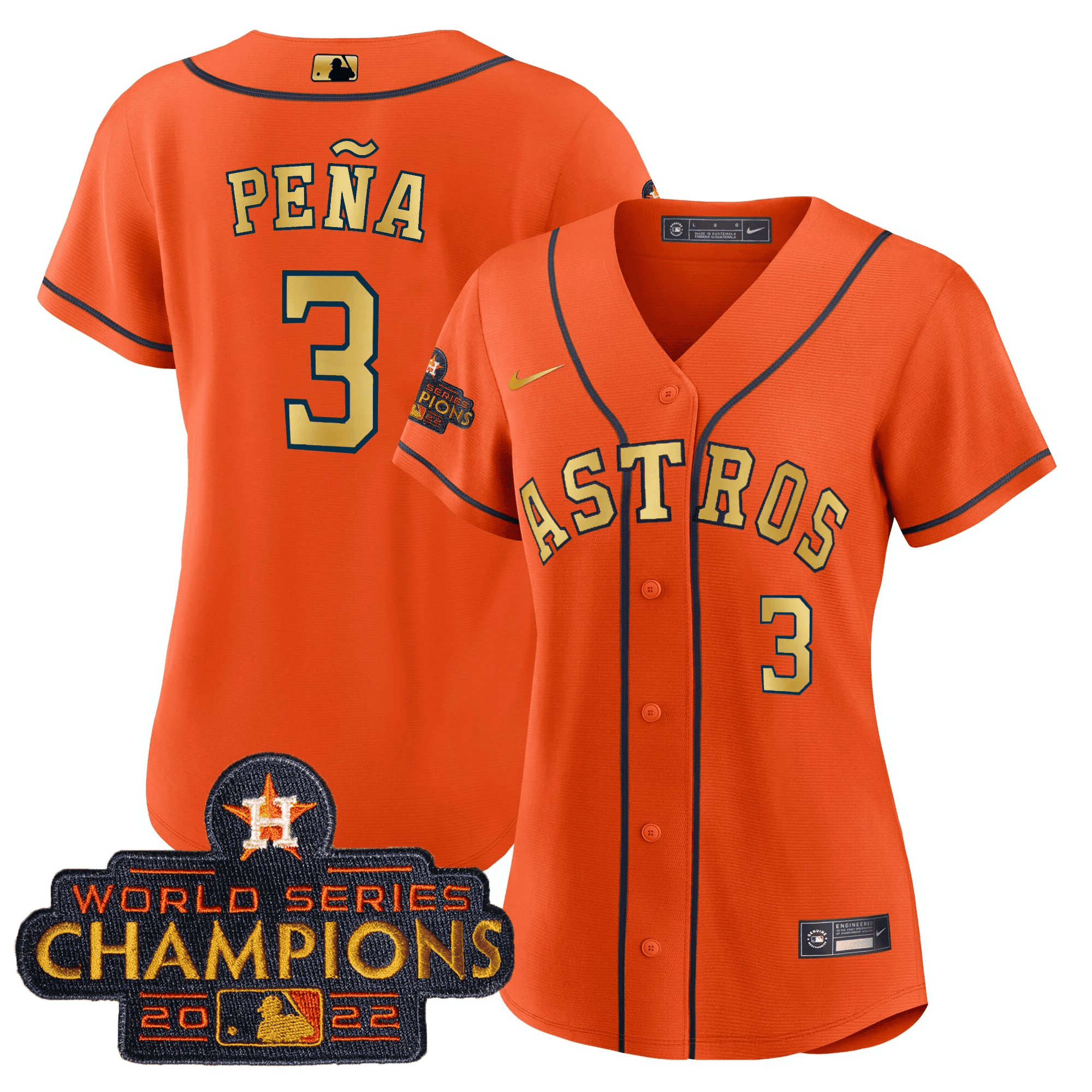 Women’s 2023 Champions Orange Gold Jersey