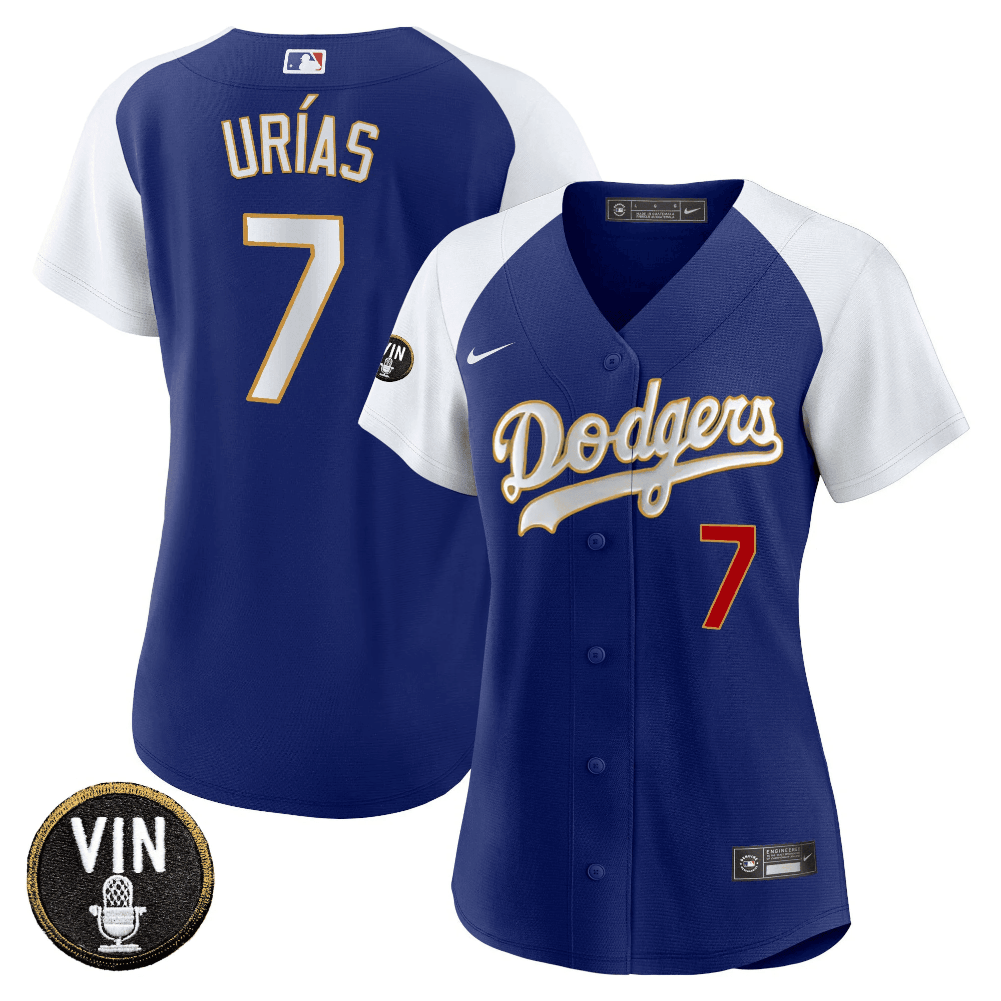 Women’s Vin Scully Patch Gold Trim Jersey