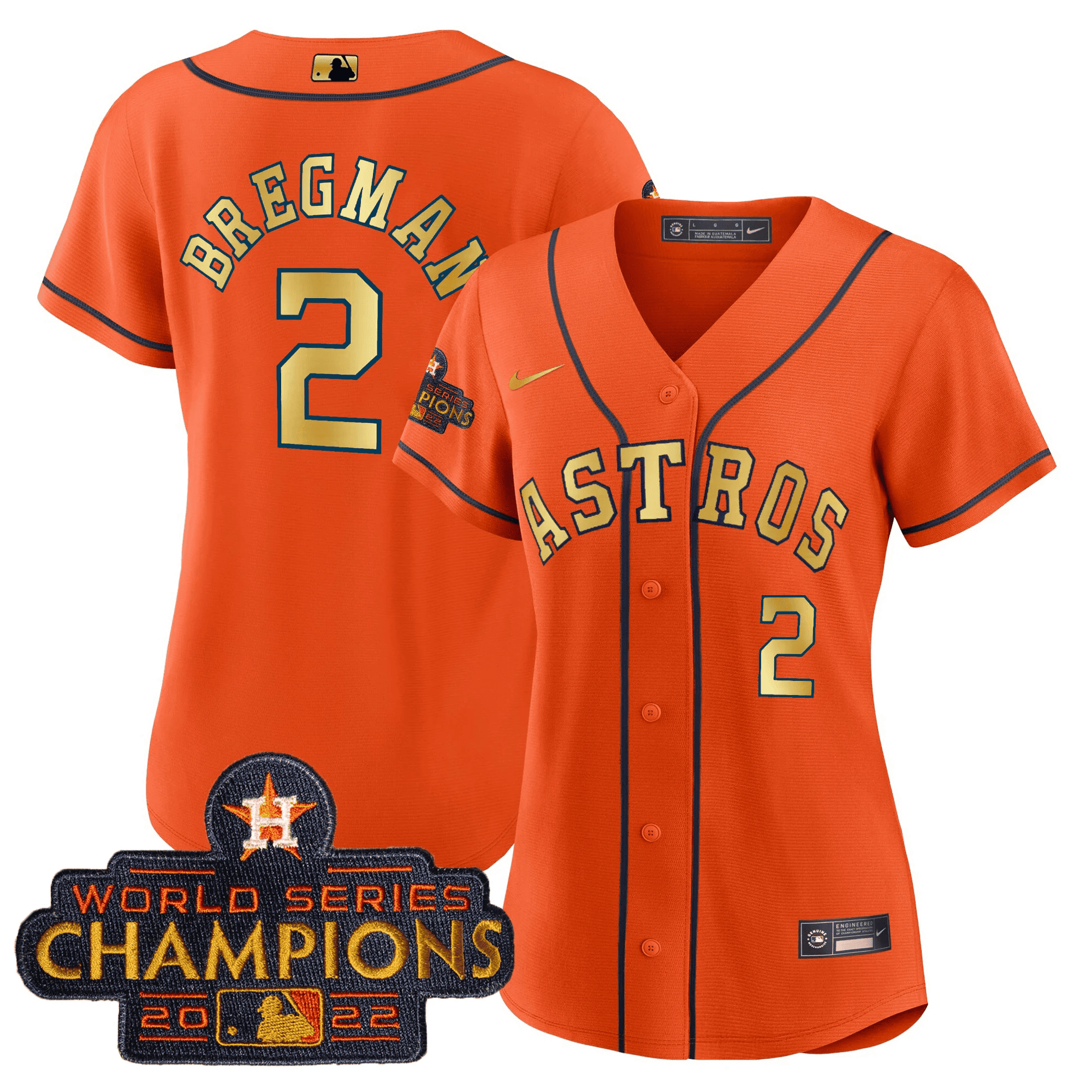 Women’s 2023 Champions Orange Gold Jersey