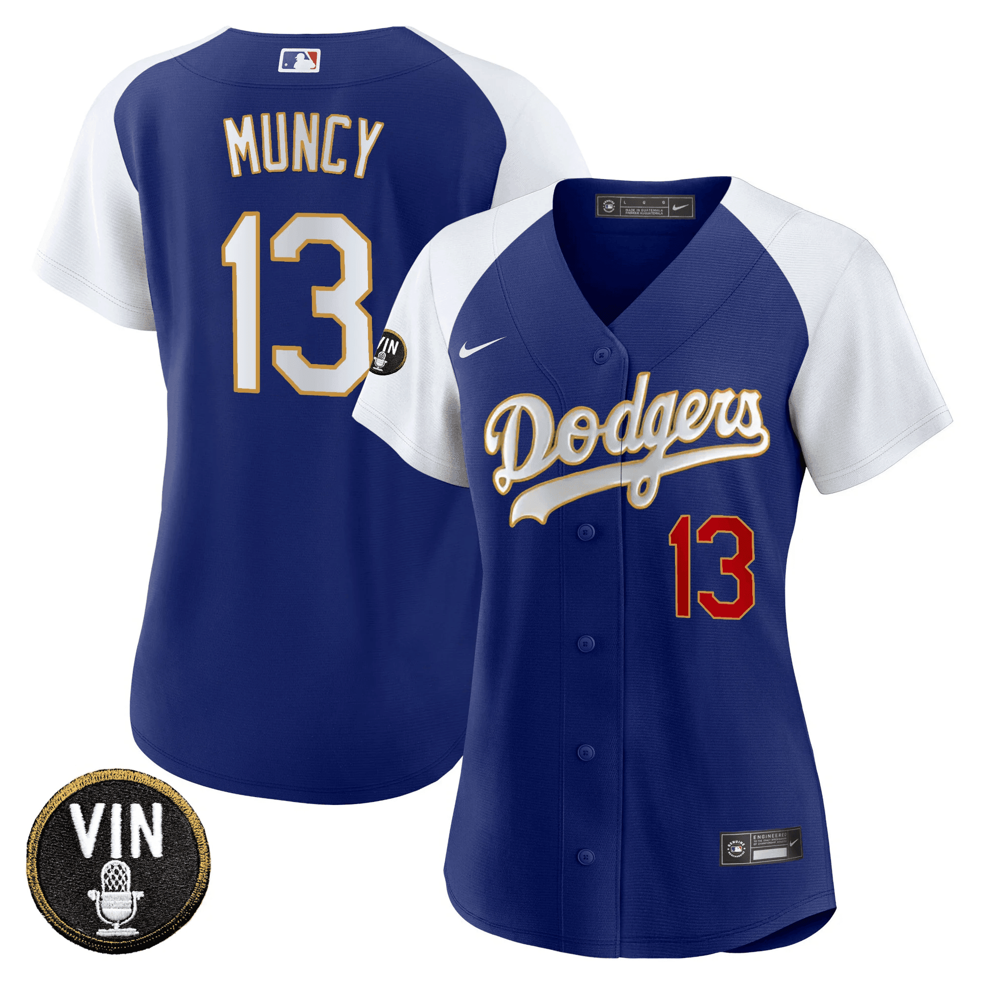 Women’s Vin Scully Patch Gold Trim Jersey