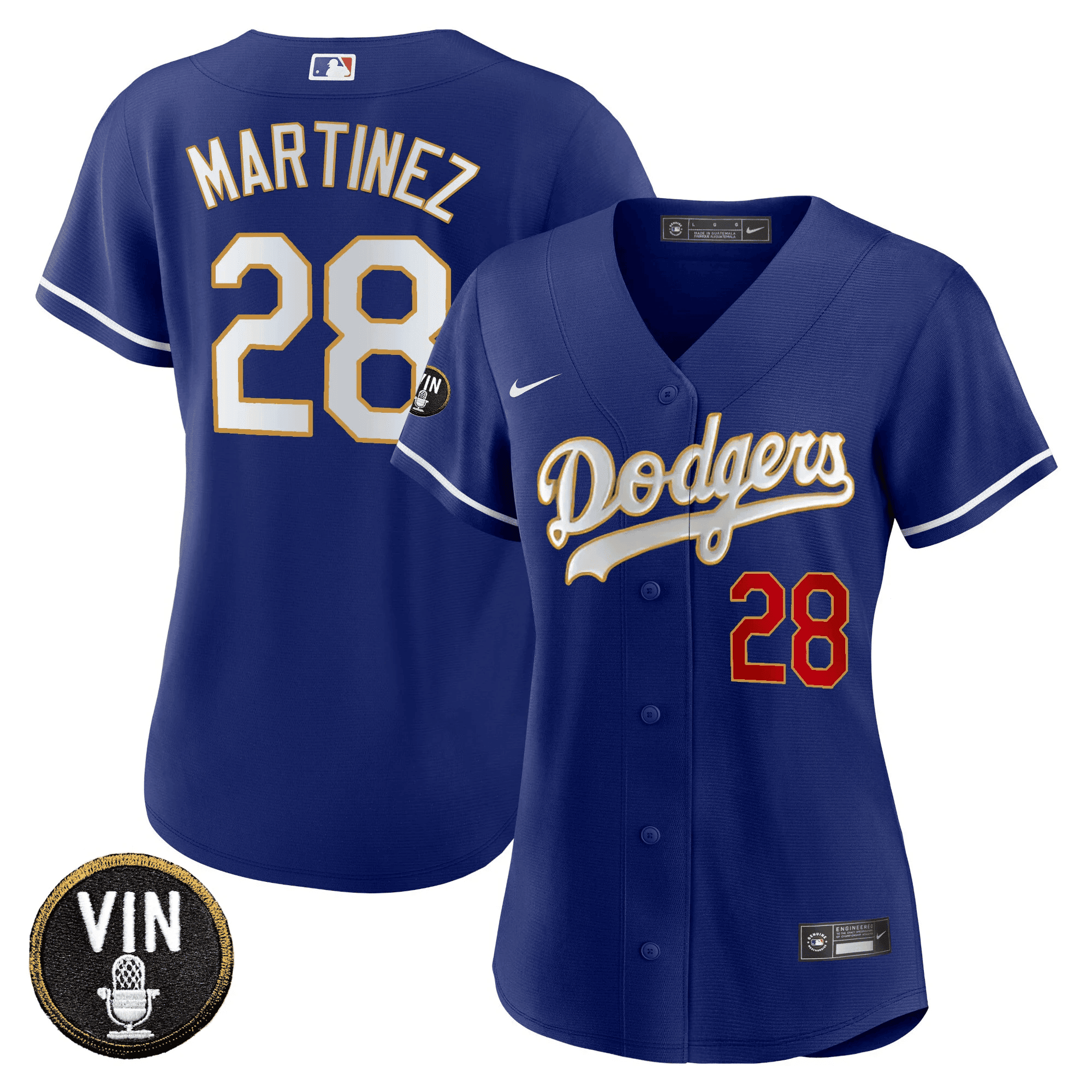 Women’s Vin Scully Patch Gold Trim Jersey