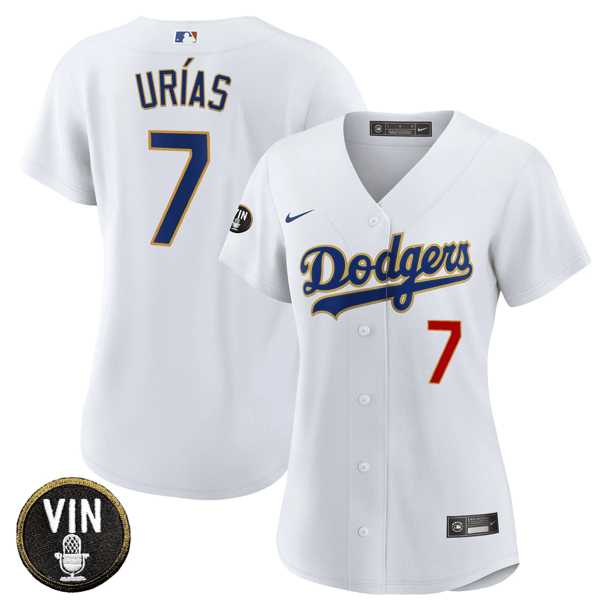 Women’s Vin Scully Patch Gold Trim Jersey