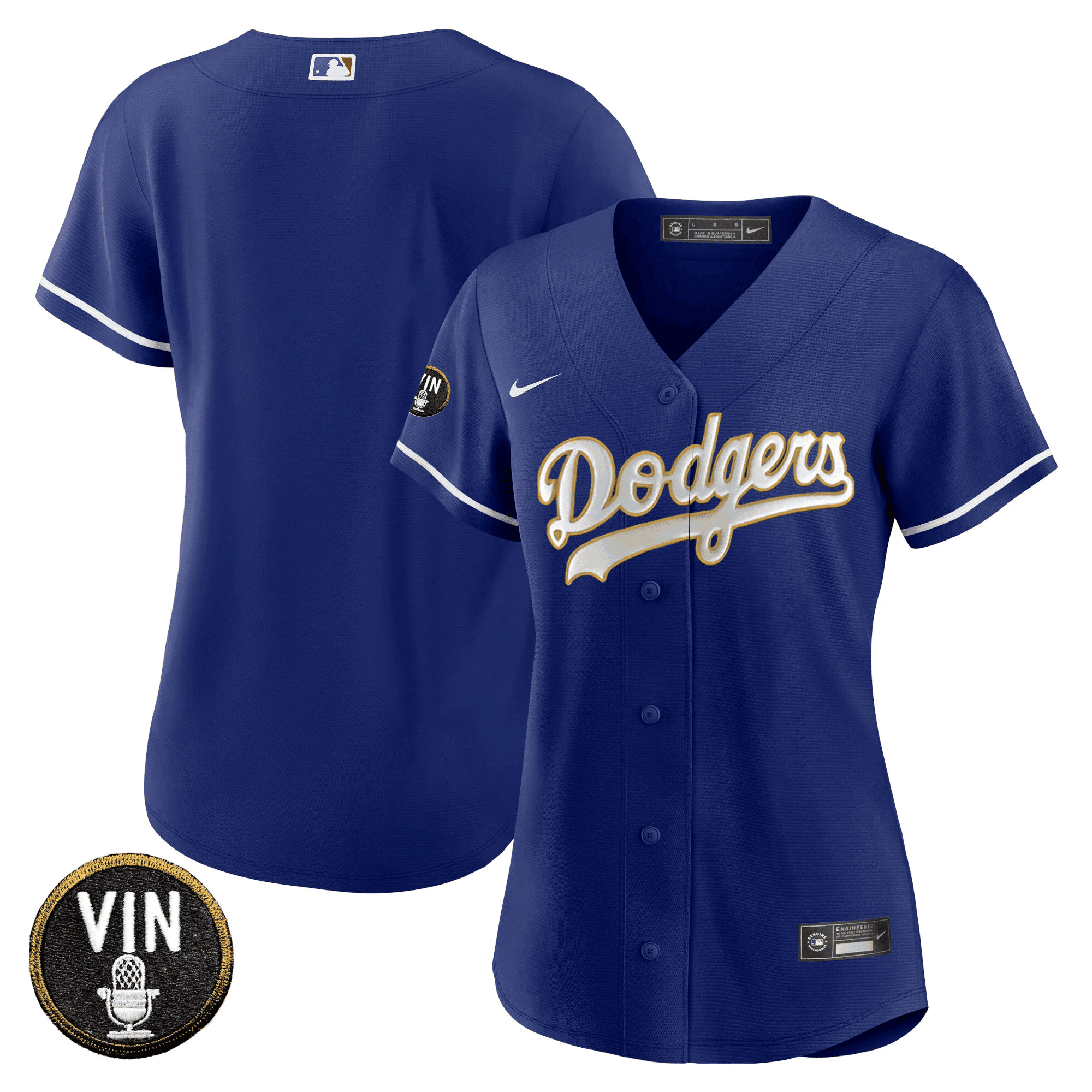 Women’s Vin Scully Patch Gold Trim Jersey