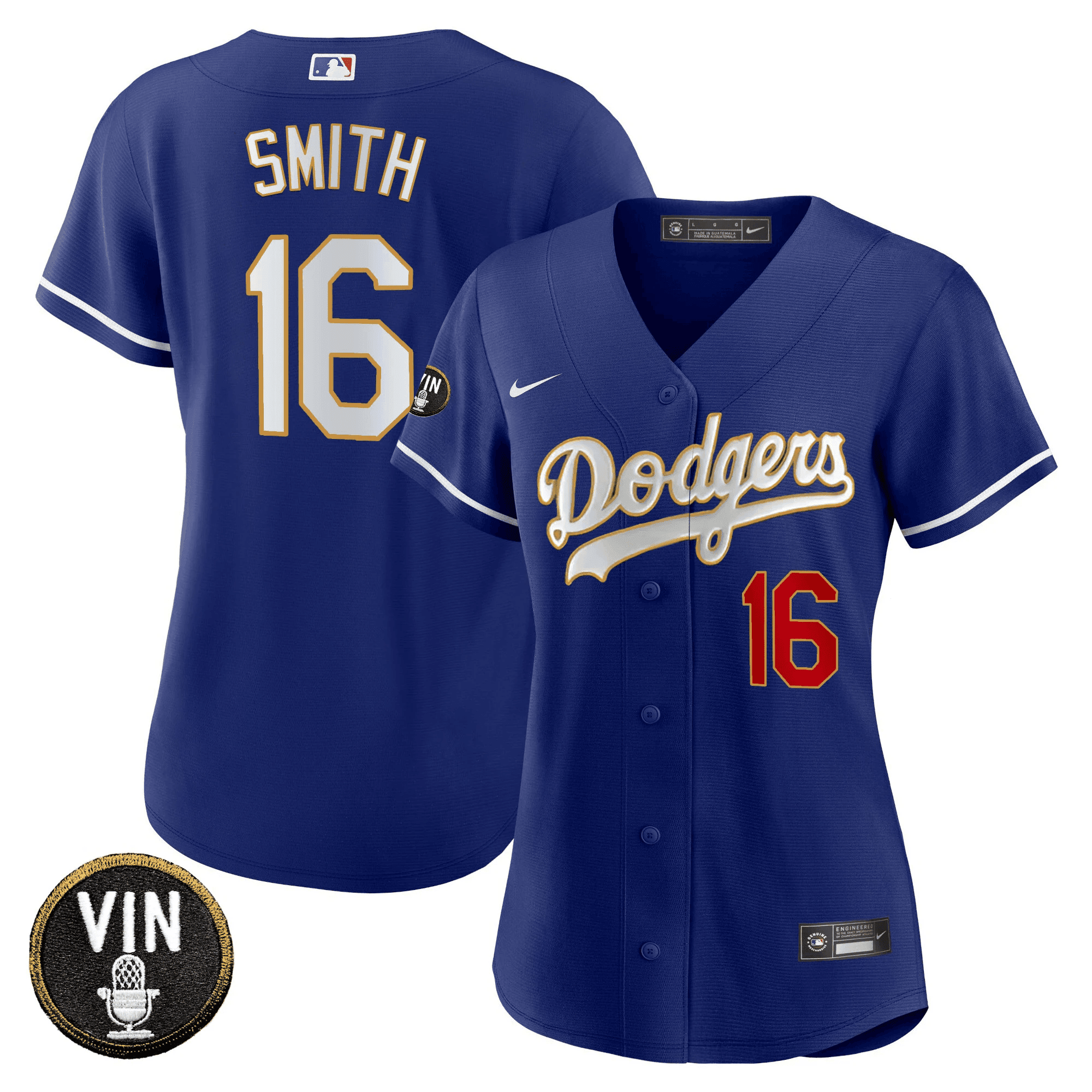 Women’s Vin Scully Patch Gold Trim Jersey