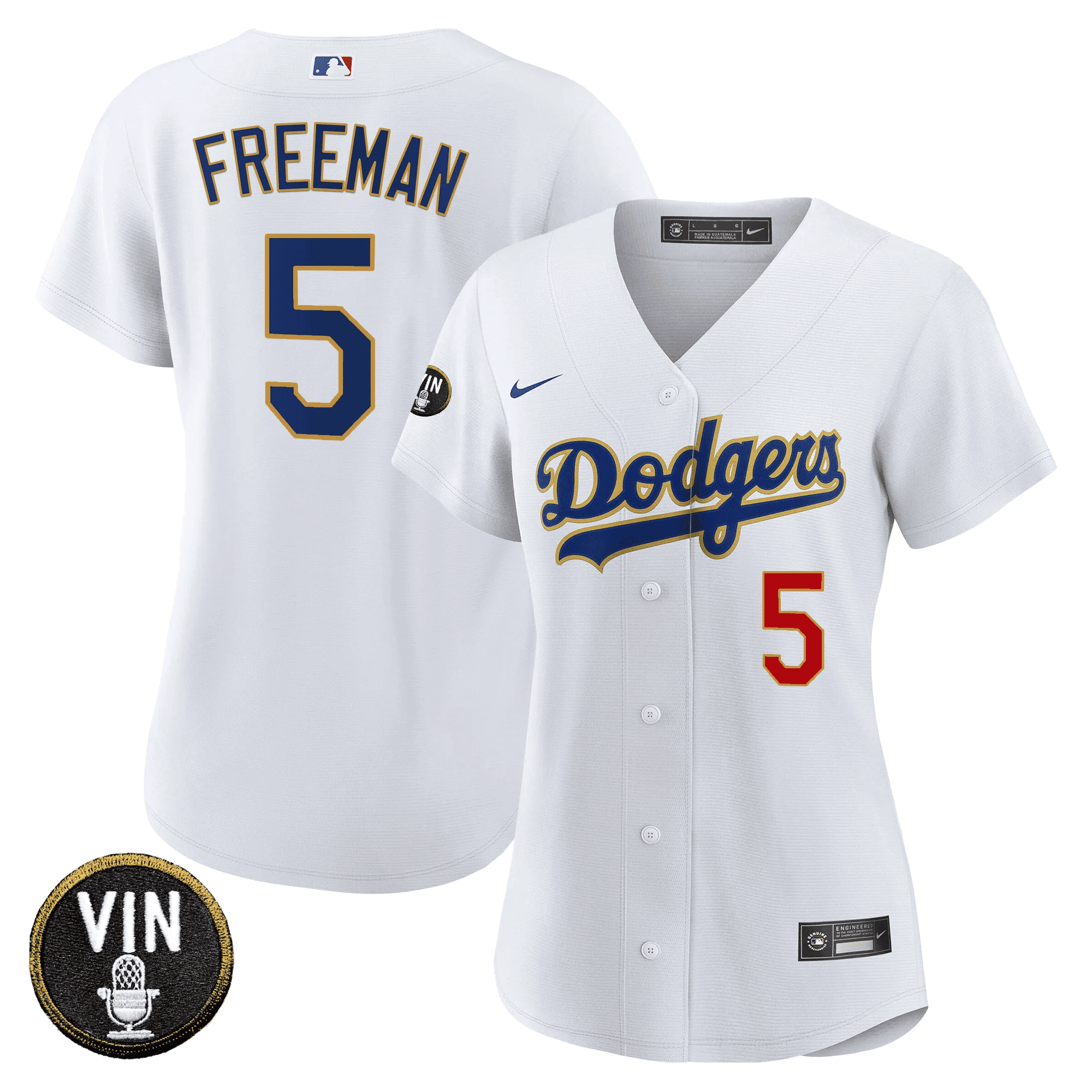 Women’s Vin Scully Patch Gold Trim Jersey