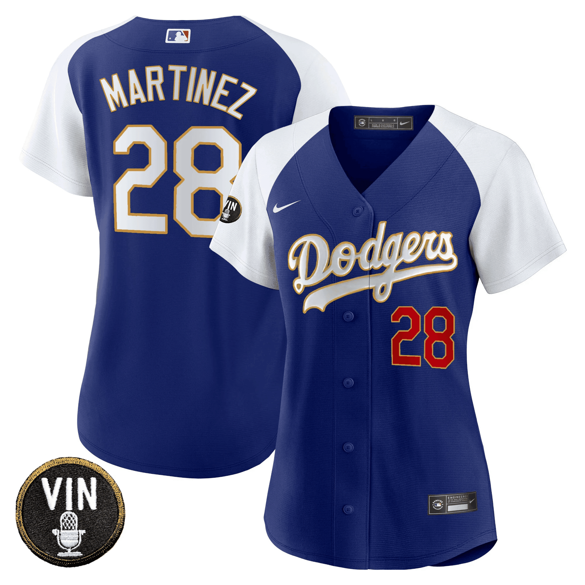 Women’s Vin Scully Patch Gold Trim Jersey